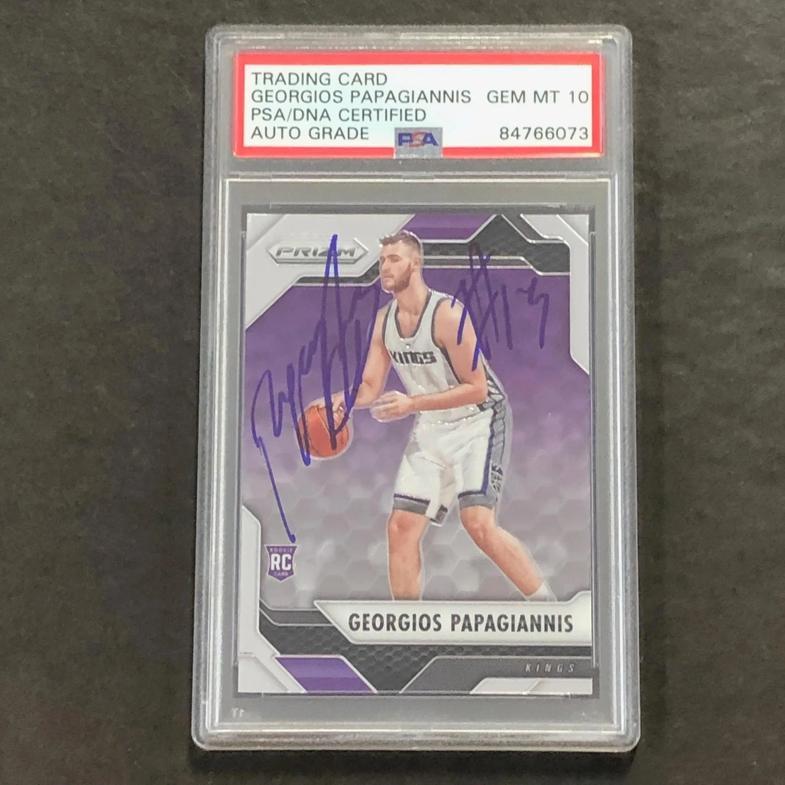 2016-17 Panini Prizm #113 Georgios Papagiannis Signed Card AUTO 10 PSA Slabbed R