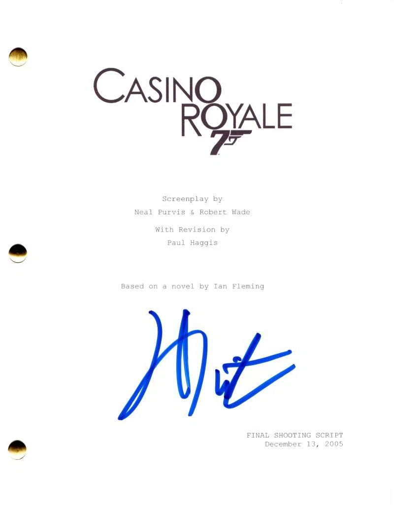 Jeffrey Wright Signed Autograph James Bond Casino Royale Movie Script Screenplay
