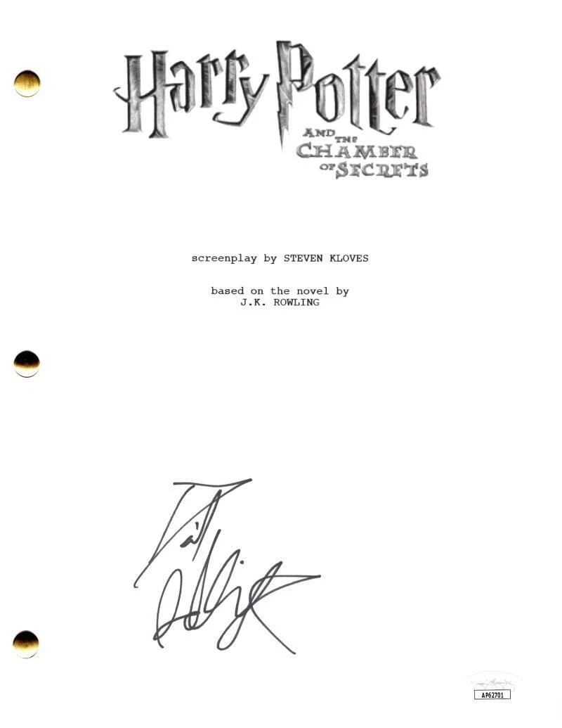 Daniel Radcliffe Signed Autograph Harry Potter Chamber of Secrets Script JSA COA