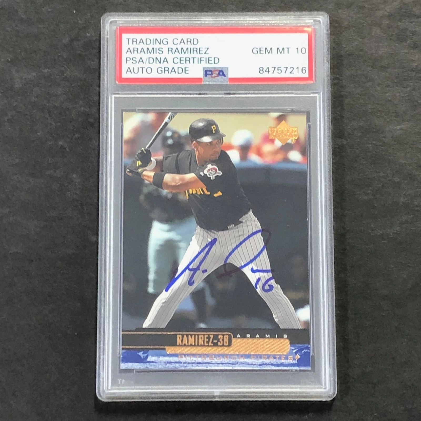 2000 UPPER DECK #470 ARAMIS RAMIREZ CARD PSA SLABBED AUTO 10 PIRATES COLLECTIBLE MEMORABILIA