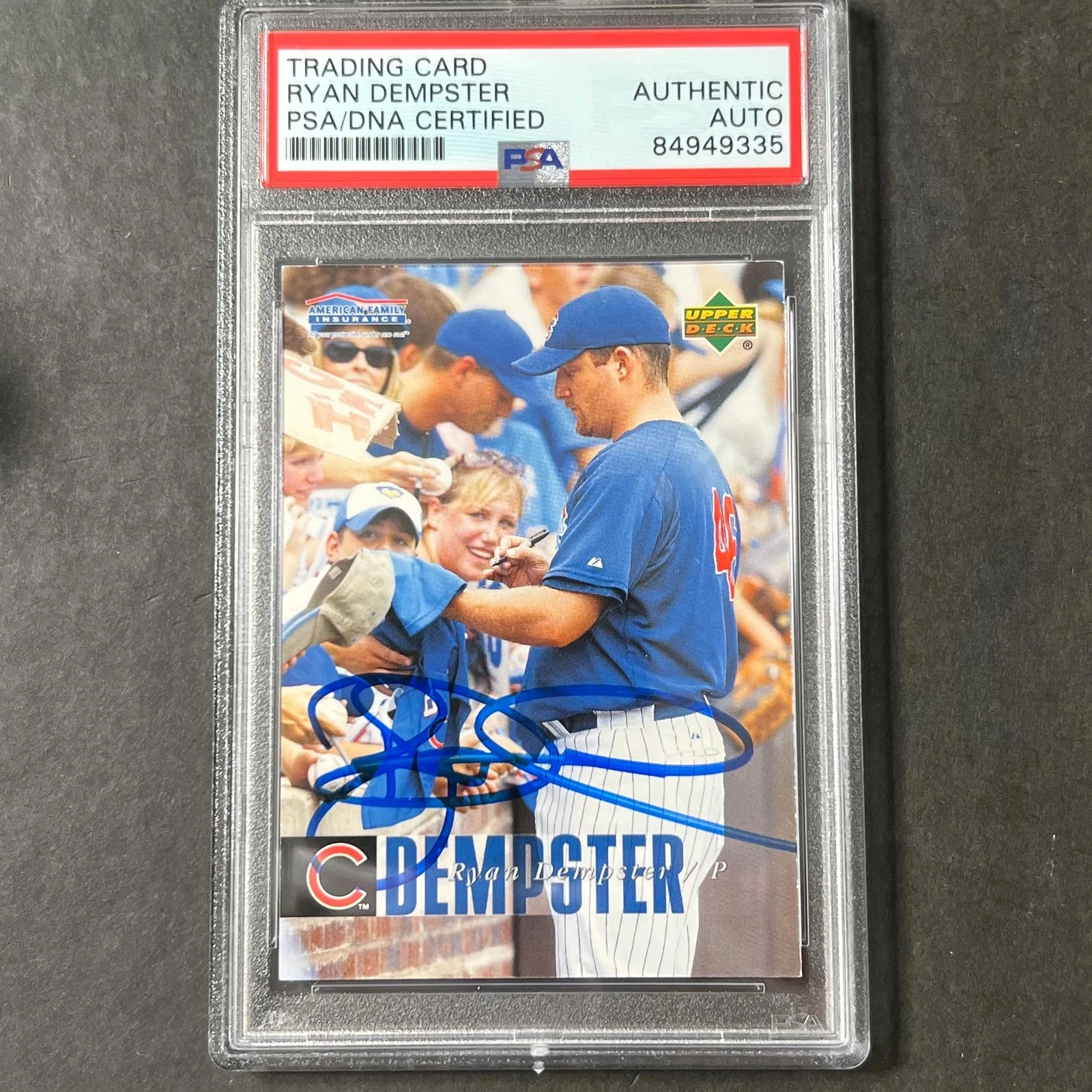 2005 Upper Deck #9 Ryan Dempster Signed Card PSA Slabbed Auto Cubs