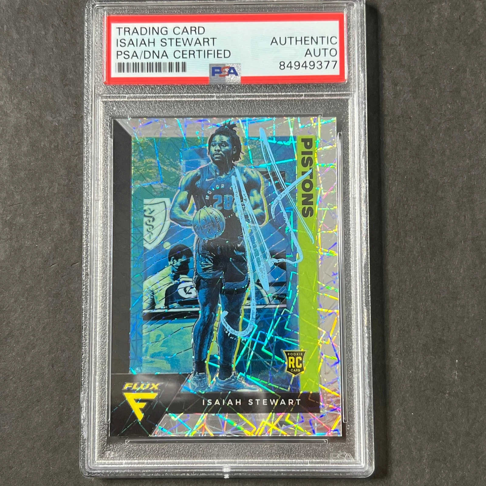 2020-21 PANINI PRIZM FLUX #234 ISAIAH STEWART SIGNED CARD AUTO PSA SLABBED RC PI COLLECTIBLE MEMORABILIA