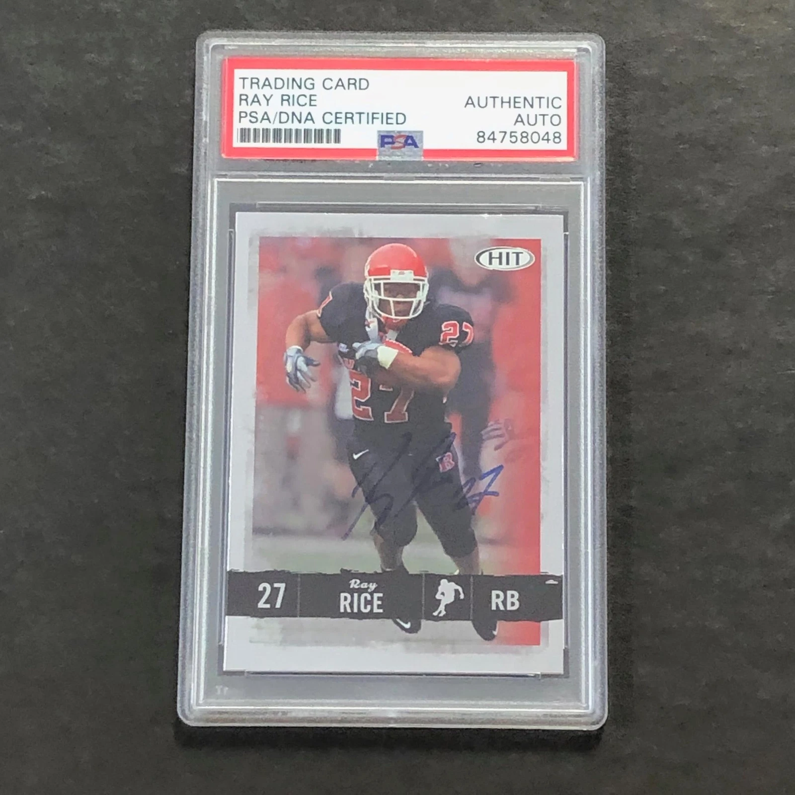 2008 Sage Hit #73 Ray Rice Signed Card PSA AUTO Slabbed Ravens