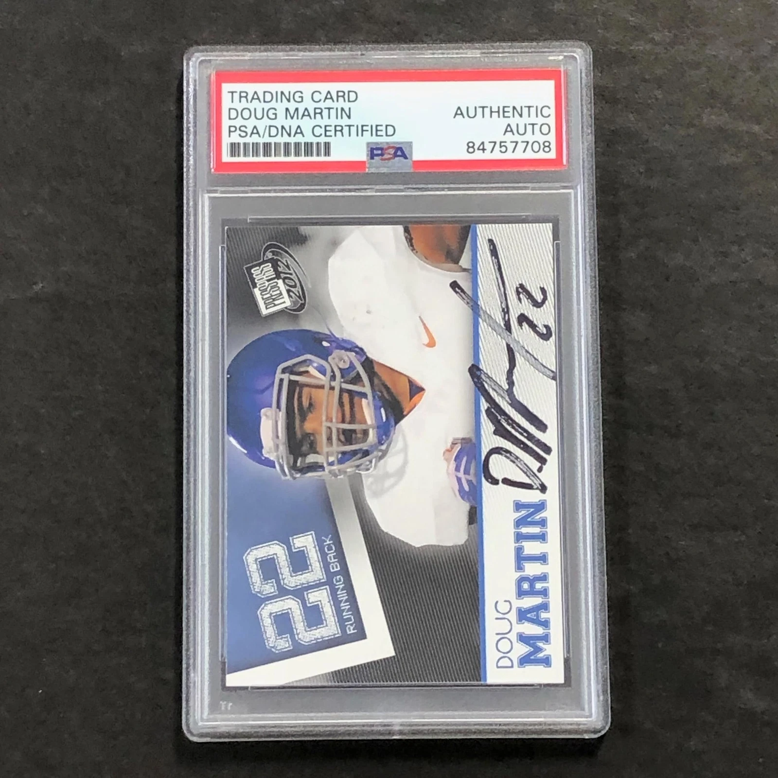 2012 Press Pass #31 Doug Martin Signed Card AUTO PSA Slabbed Bucs