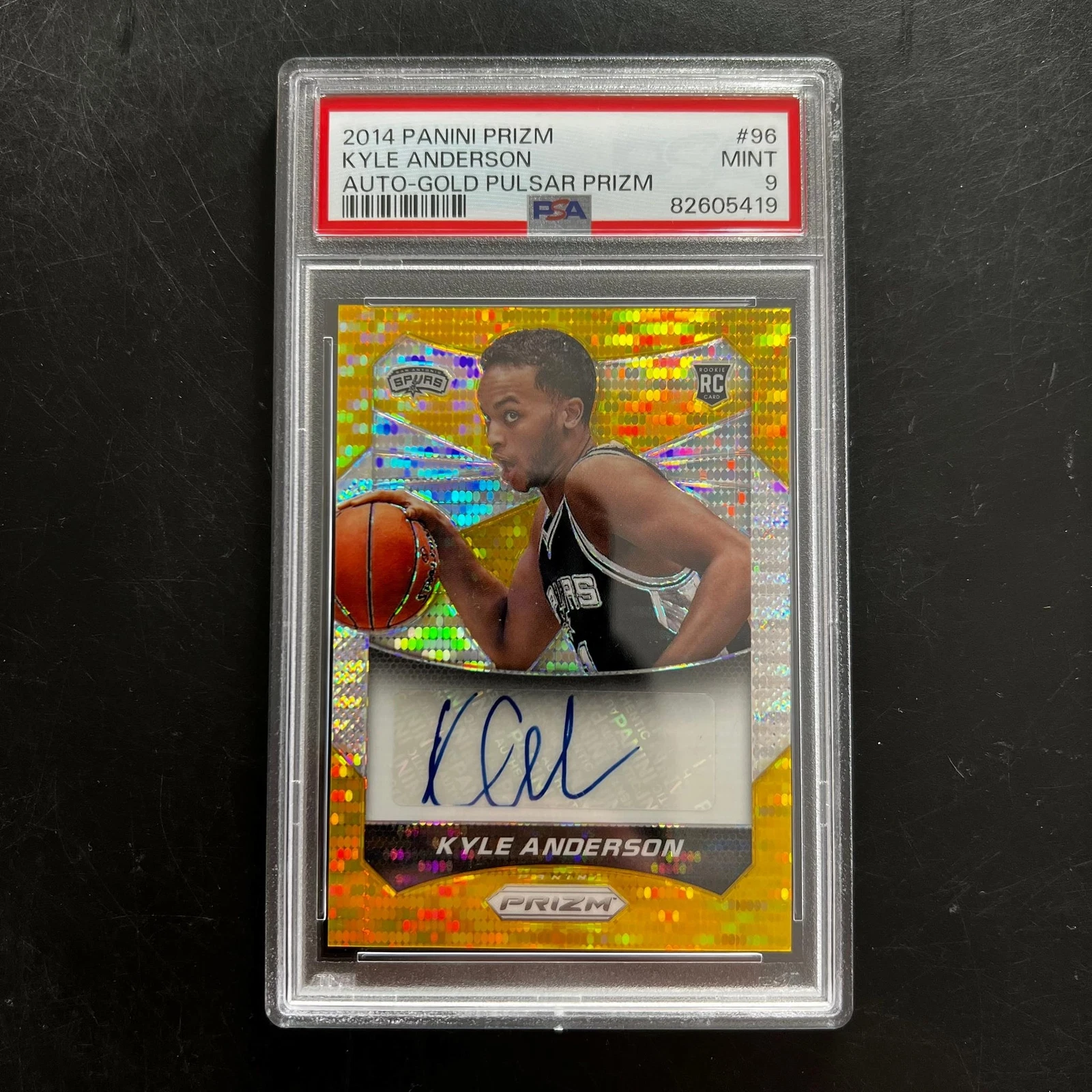 2014-15 Panini Mosaic #96 Kyle Anderson Signed Card AUTO PSA/DNA Slabbed RC Griz