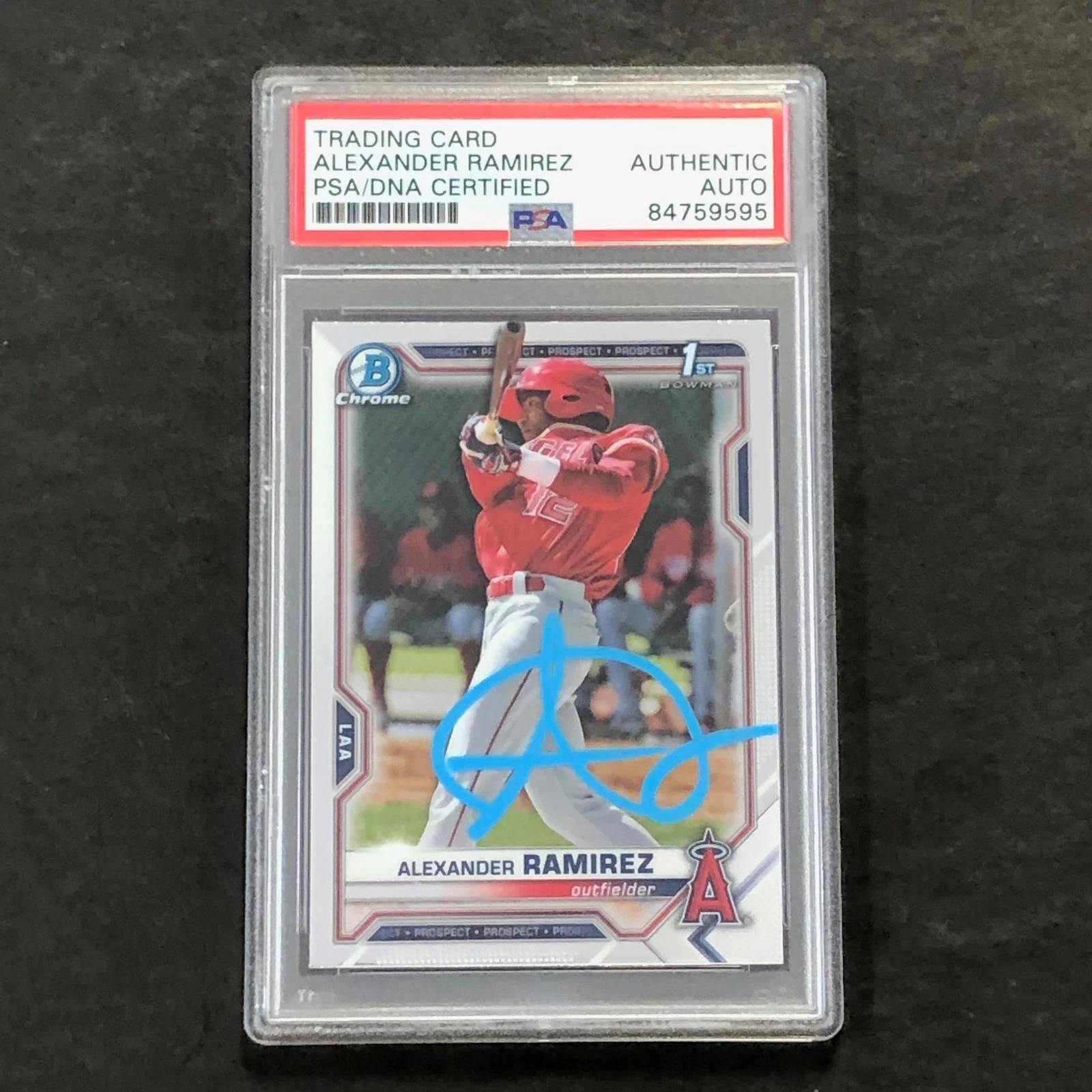 2021 Bowman Chrome #BCP-145 Alexander Ramirez Signed Card Auto PSA Slabbed Angel