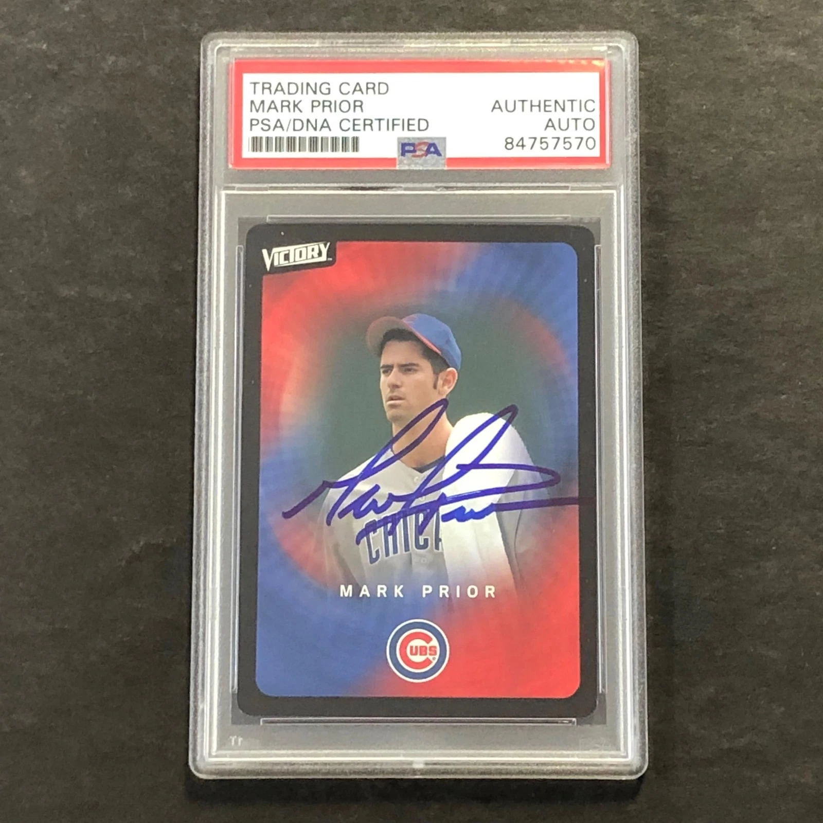 2003 Upper Deck Victory #24 Mark Prior Signed Card PSA Slabbed Auto Cubs