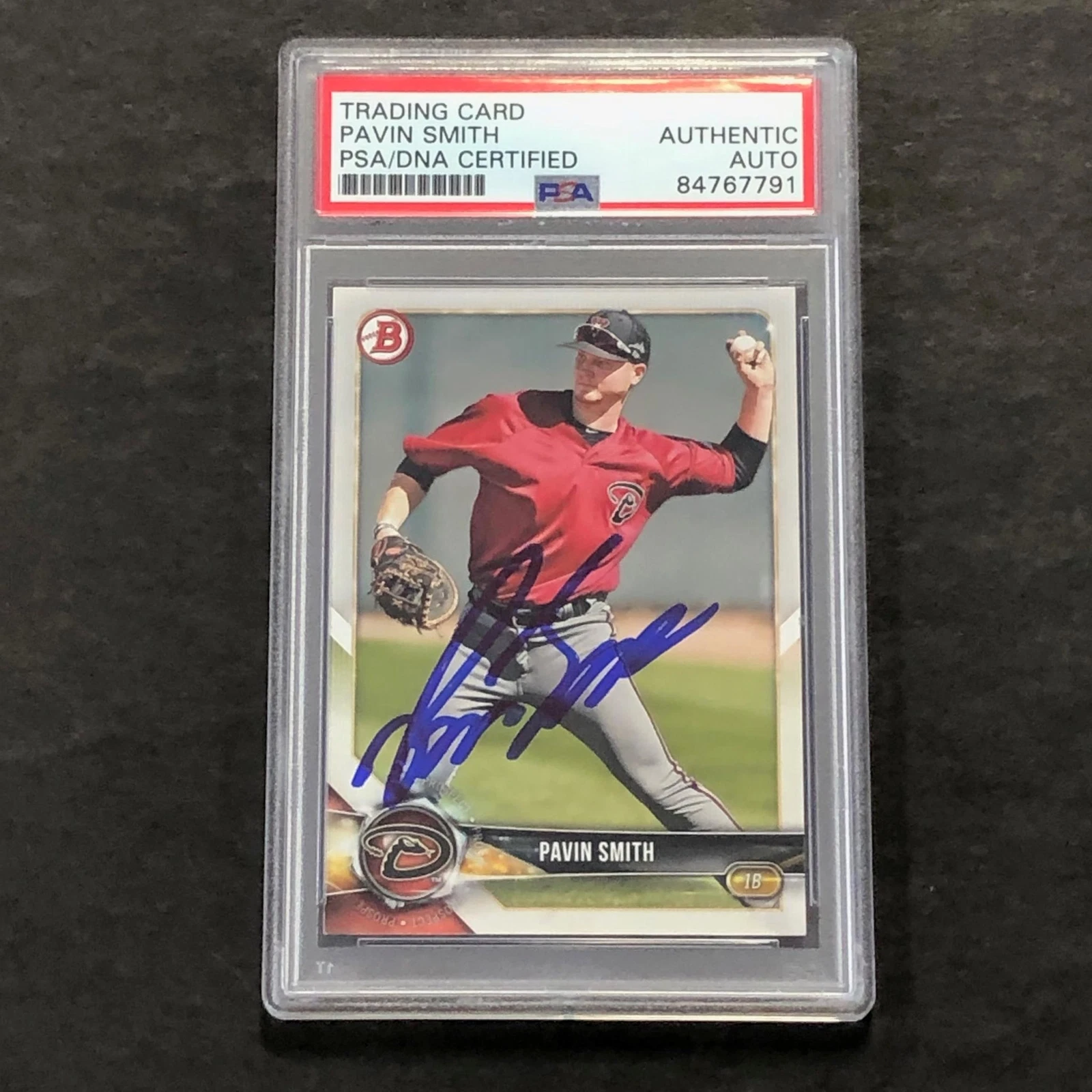 2018 Bowman Draft #BD-131 Pavin Smith Signed Card PSA Slabbed Auto Dbacks