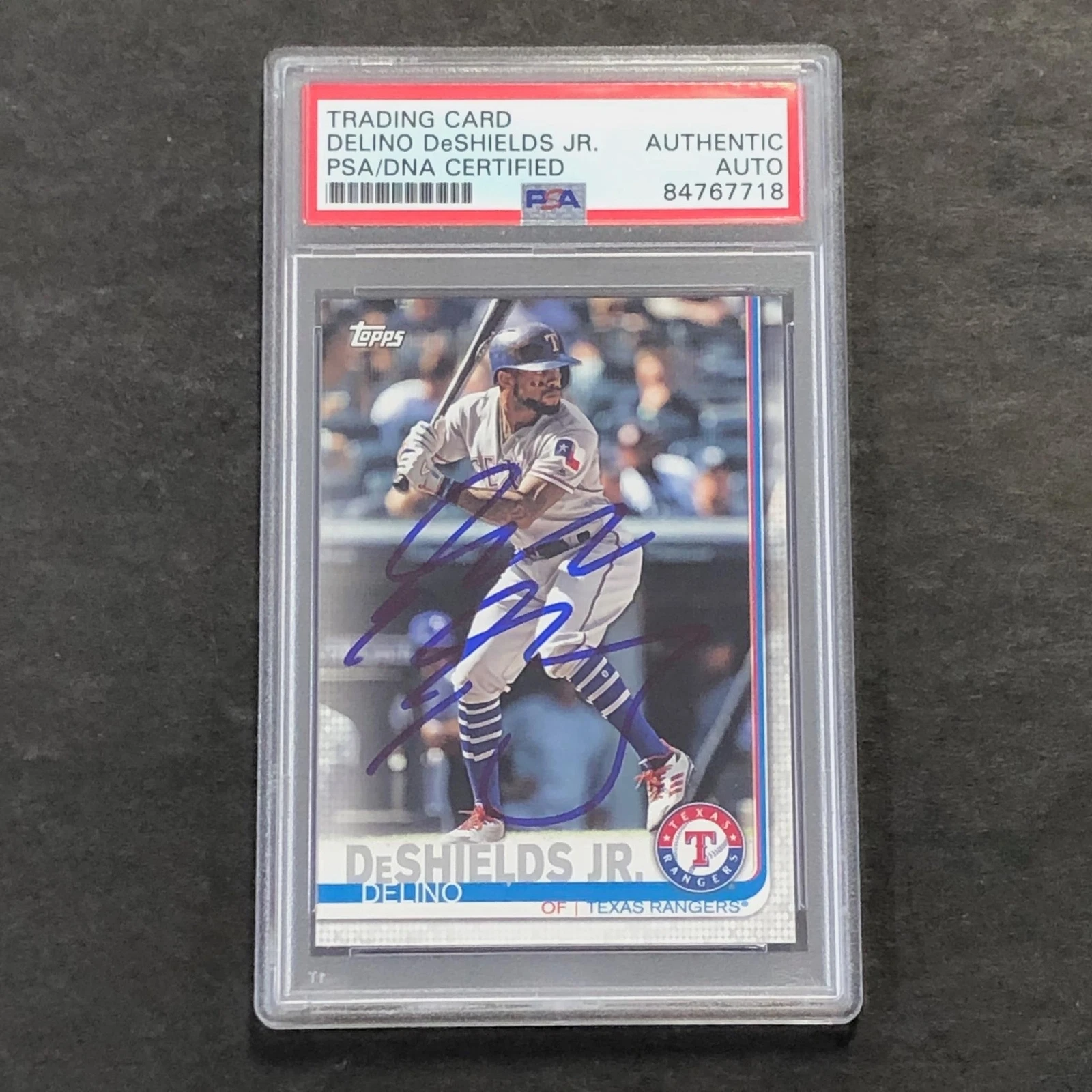 2019 Topps Team Edition #TR-11 Delino DeShields Jr. Signed Card AUTO PSA Slabbed