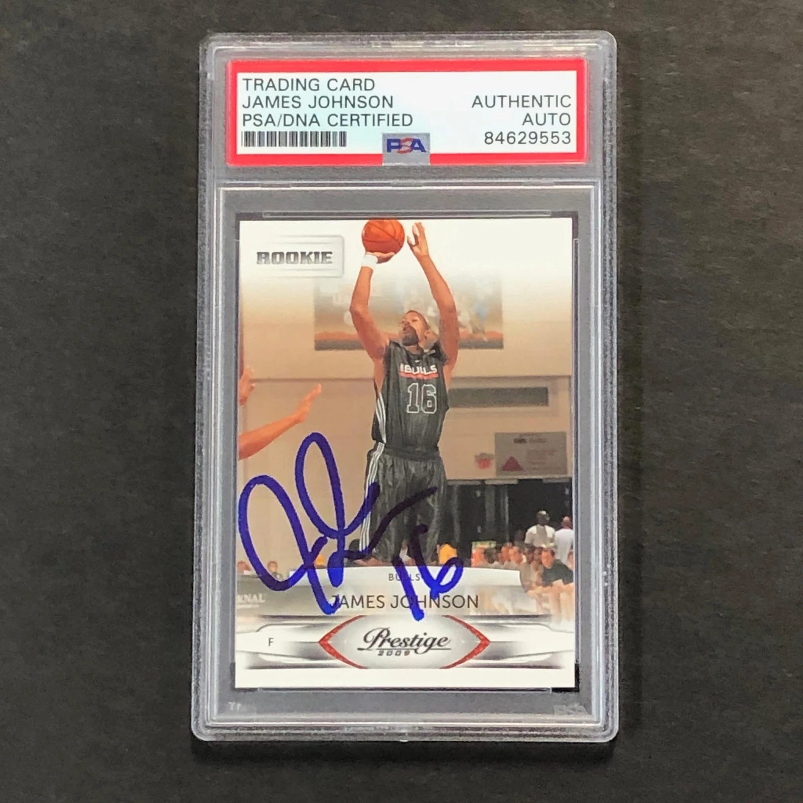 2009-10 Panini Prestige #166 James Johnson Signed Card AUTO PSA/DNA Slabbed RC B