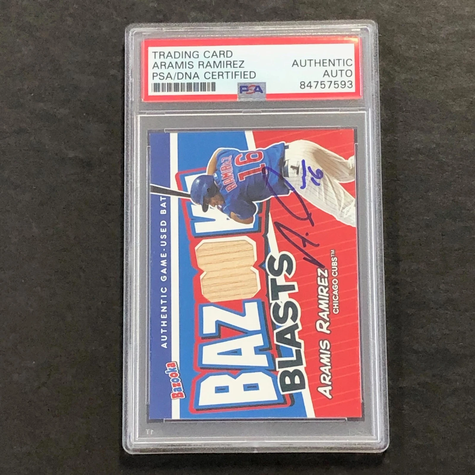 2004 Topps Bazooka #BB-ANR Aramis Ramirez Card PSA Slabbed Auto Cubs