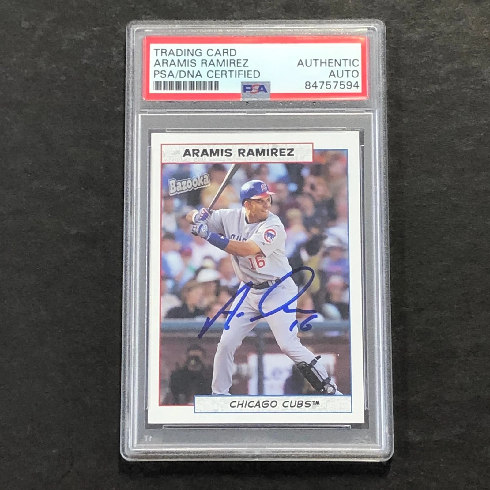 2005 Topps Bazooka #2 Aramis Ramirez Card PSA Slabbed Auto Cubs