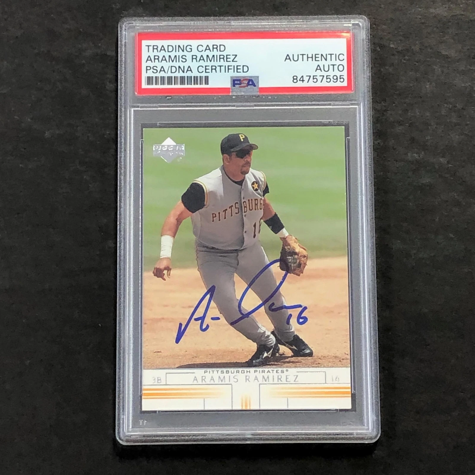 2002 UPPER DECK #431 ARAMIS RAMIREZ CARD PSA SLABBED AUTO PIRATES COLLECTIBLE MEMORABILIA