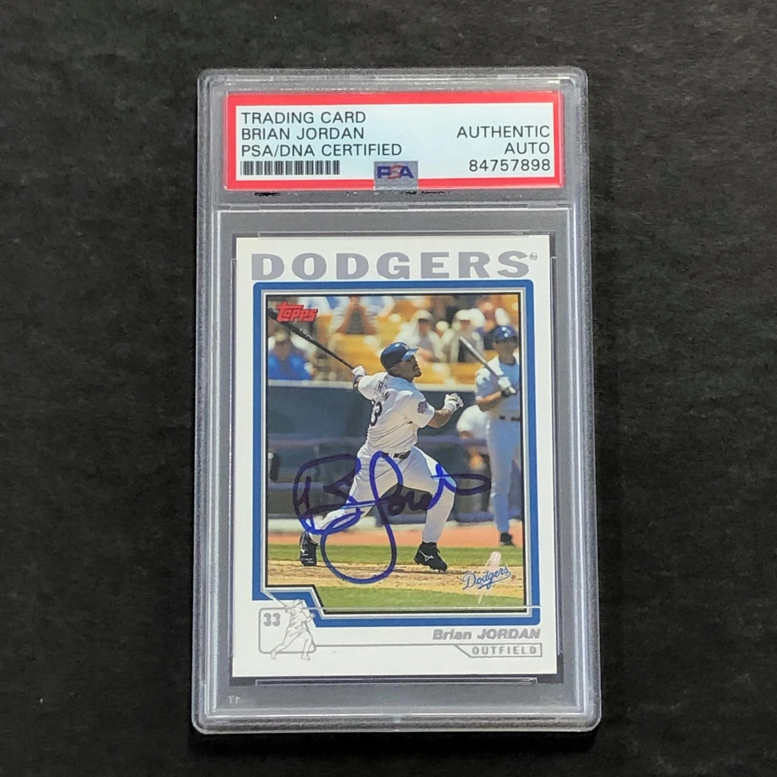 2004 Topps #146 Brian Jordan Signed Card PSA Slabbed Auto Dodgers