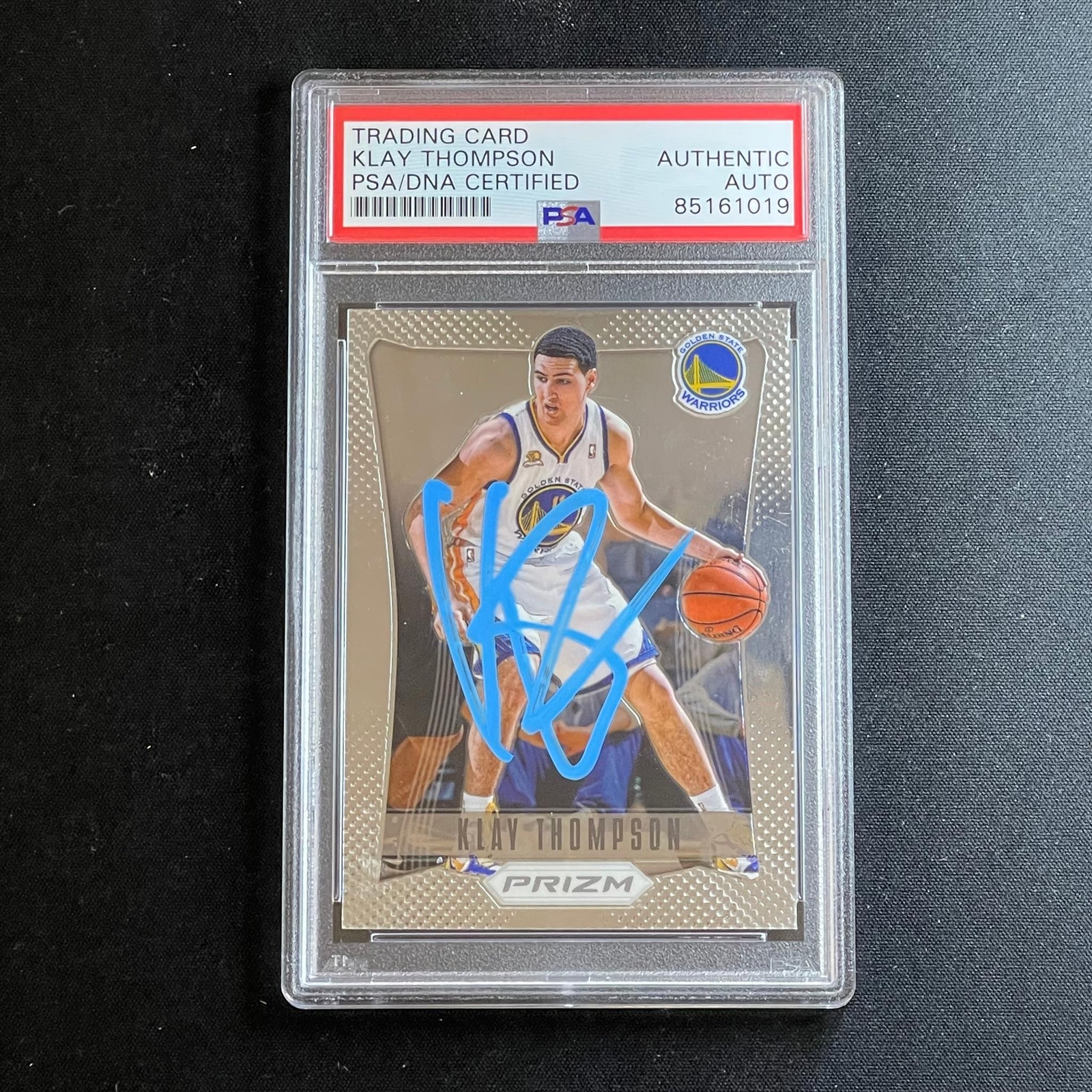 2012-13 Panini Prizm #203 Klay Thompson Signed Rookie Card PSA AUTO Slabbed Warr