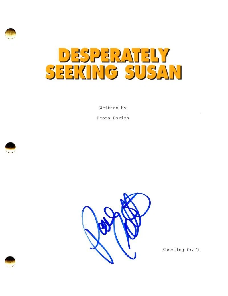 Rosanna Arquette Signed Autograph Desperately Seeking Susan Movie Script Madonna