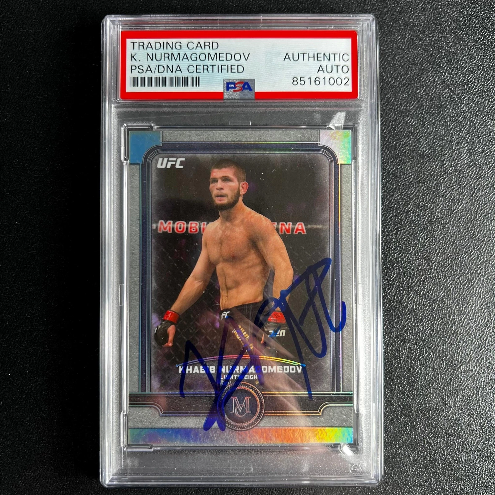 2019 UFC Topps Museum #15 Khabib Nurmagomedov Signed Card AUTO PSA Slabbed