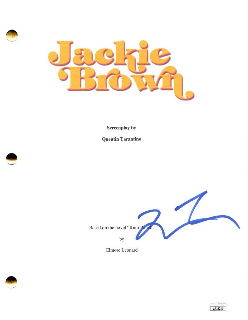 Quentin Tarantino Signed Autograph Jackie Brown Movie Script Screenplay JSA COA