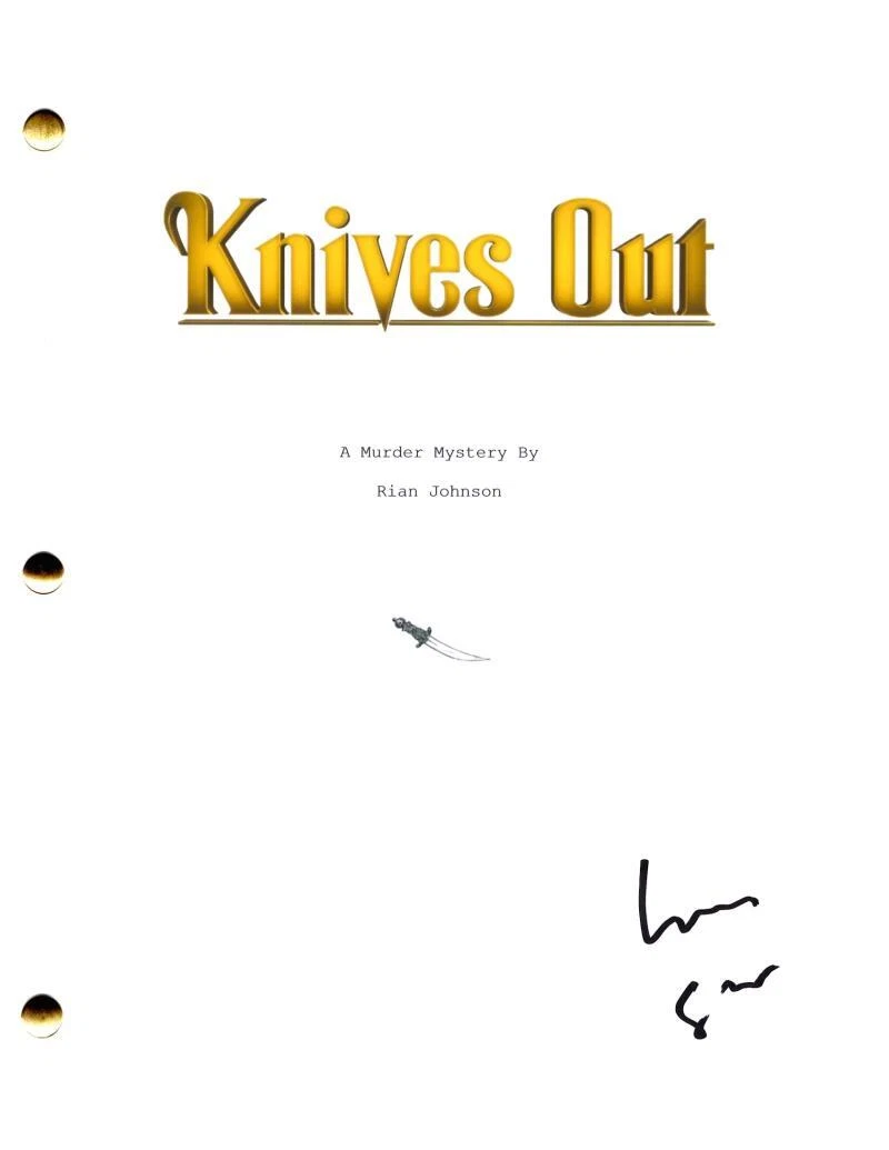 LaKeith Stanfield Signed Autograph Knives Out Full Movie Script Screenplay