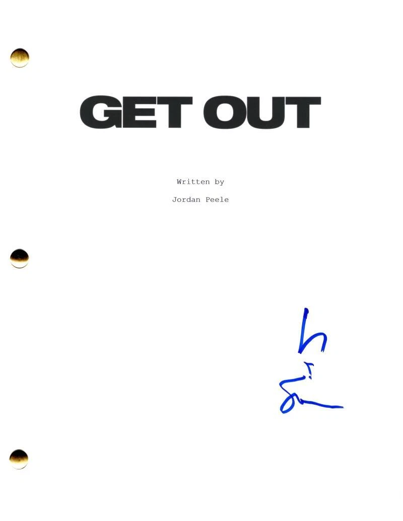 LaKeith Stanfield Signed Autograph Get Out Movie Script Screenplay Jordan Peele
