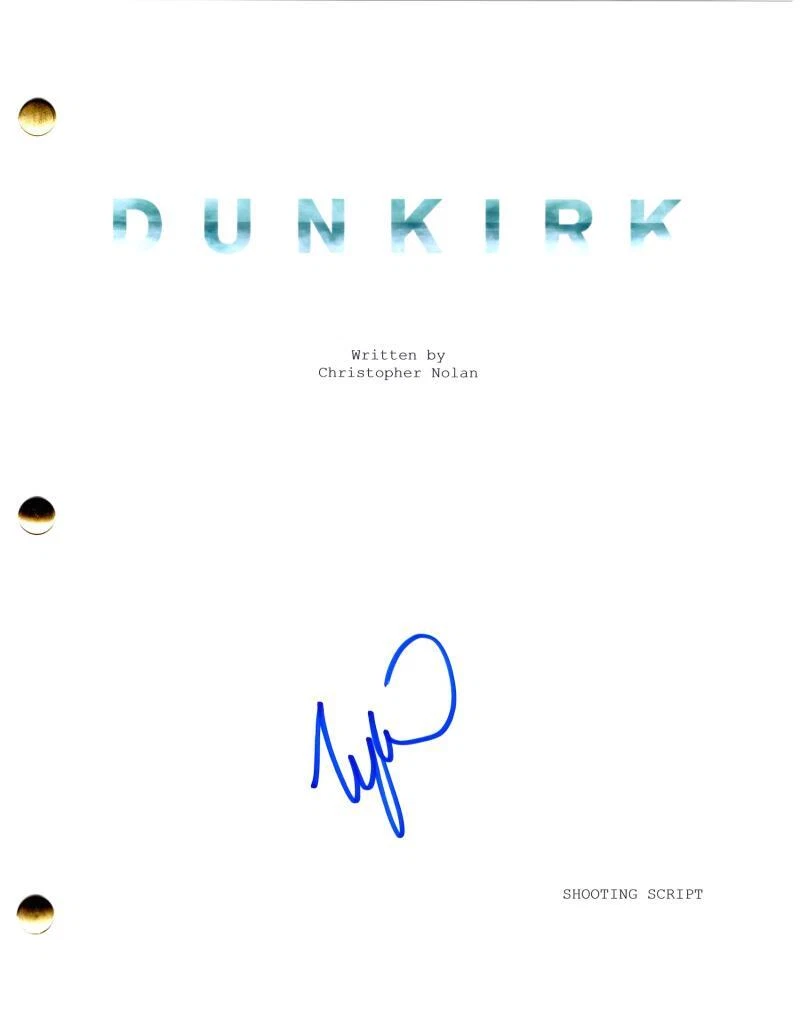 Hoyte van Hoytema Signed Autograph Dunkirk Full Movie Script Screenplay