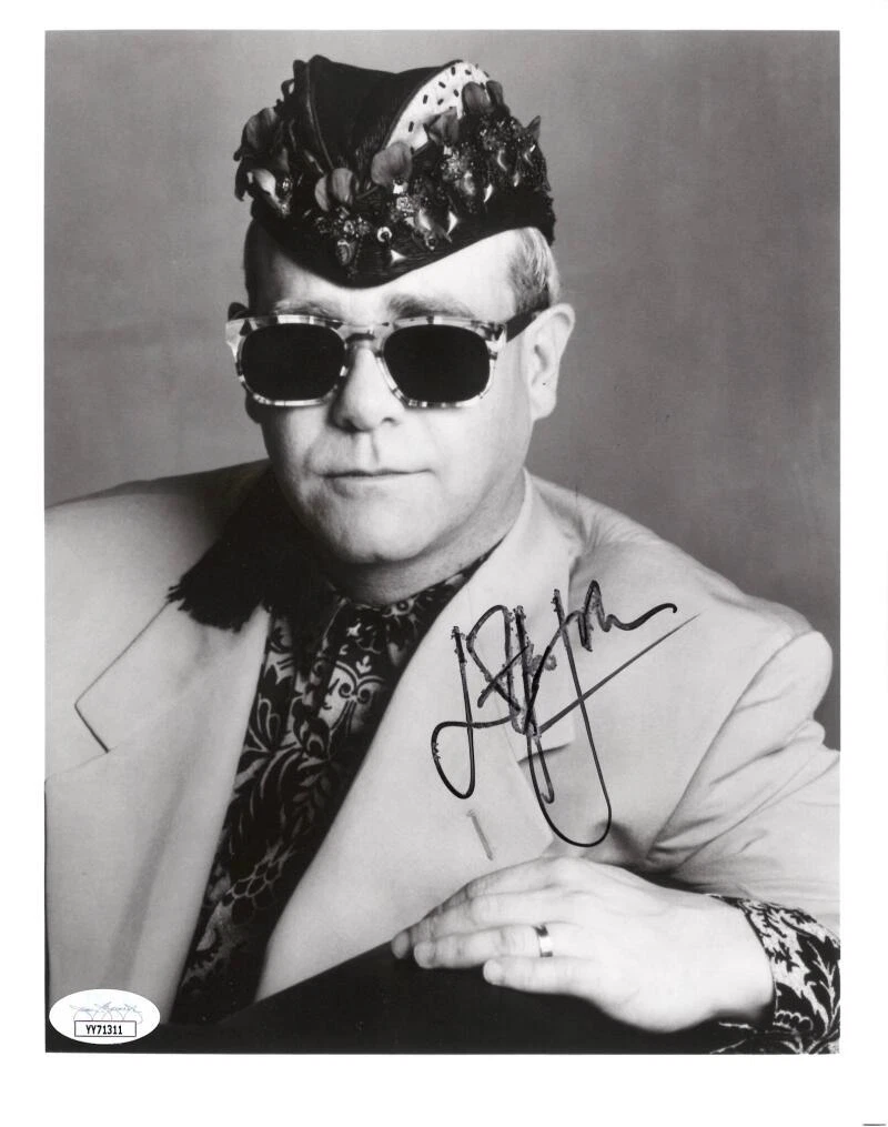 Sir Elton John Signed Autograph 8x10 Photo - Goodbye Yellow Brick Road JSA COA