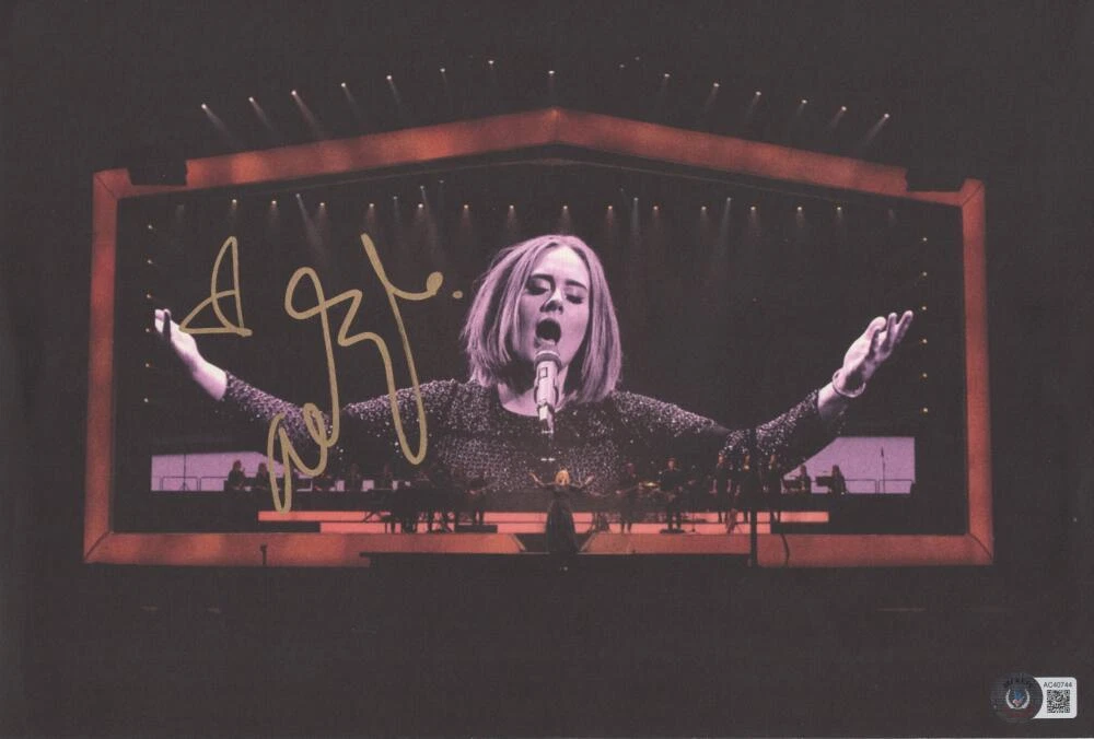 ADELE ADKINS SIGNED AUTOGRAPH 9×13 TOUR PROGRAM PHOTO – 19 21 25 W/ BECKETT COA COLLECTIBLE MEMORABILIA