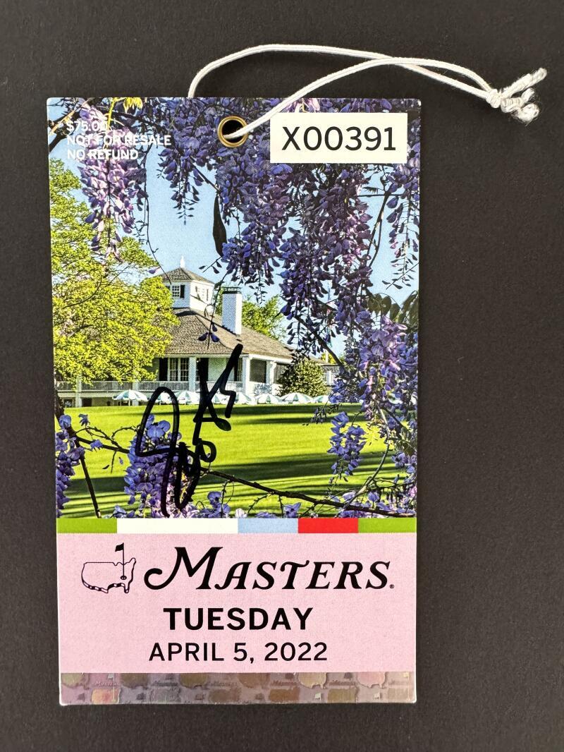 Scottie Scheffler Signed Autograph Augusta National 2022 Masters Ticket JSA COA