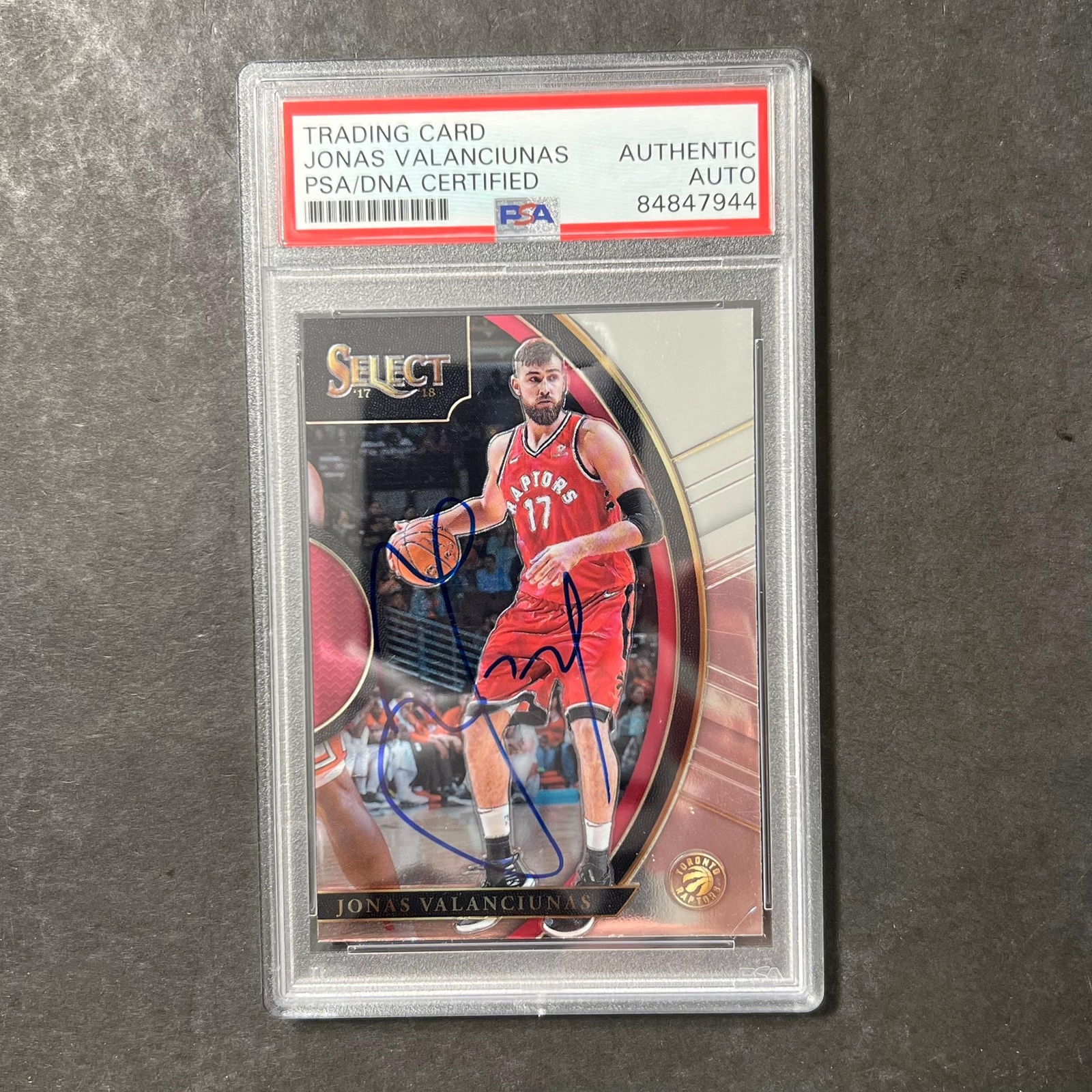 2017-18 Panini Prestige #75 Jonas Valanciunas Signed Card AUTO PSA Slabbed Toron