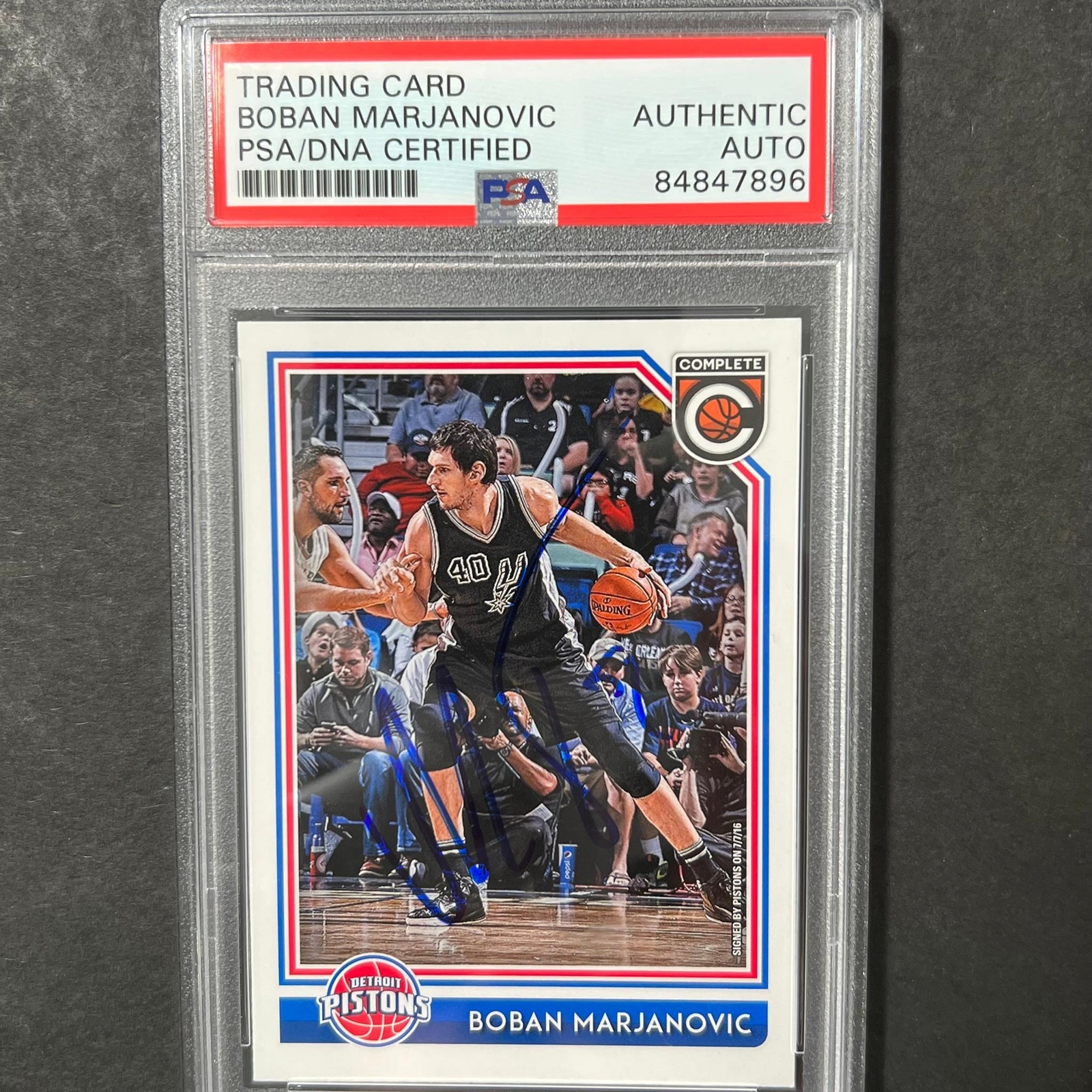 2016-17 Panini Complete #274 Boban Marjanovic signed Auto Card PSA/DNA Slabbed P