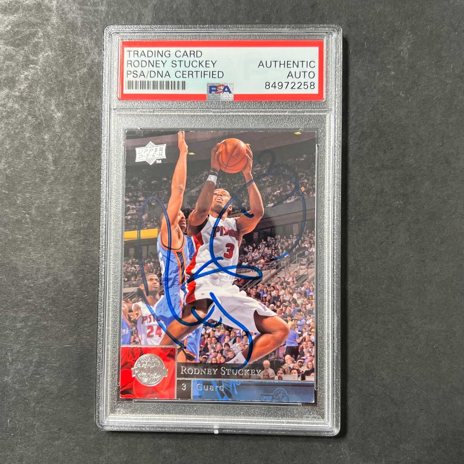 2009 Upper Deck #50 Panini Rodney Stuckey Signed Card AUTO PSA Slabbed Pistons