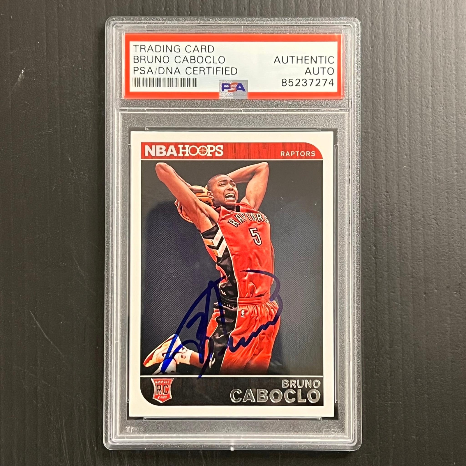 2014-15 Panini NBA Hoops #297 Bruno Caboclo Signed Card AUTO PSA/DNA Slabbed RC