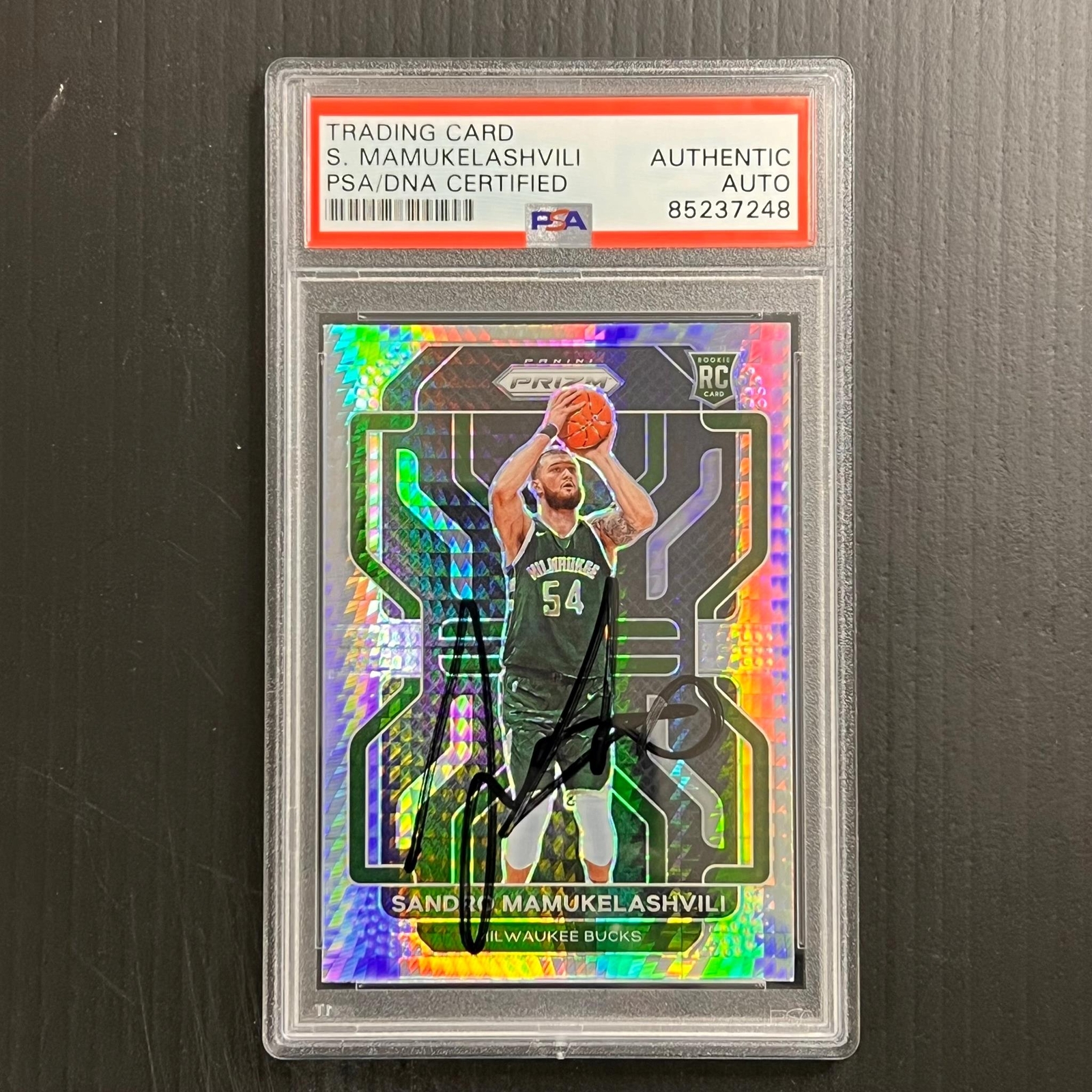 2021-2022 Panini Prizm #293 Sandro Mamukelashvili Signed Card AUTO PSA/DNA Slabb