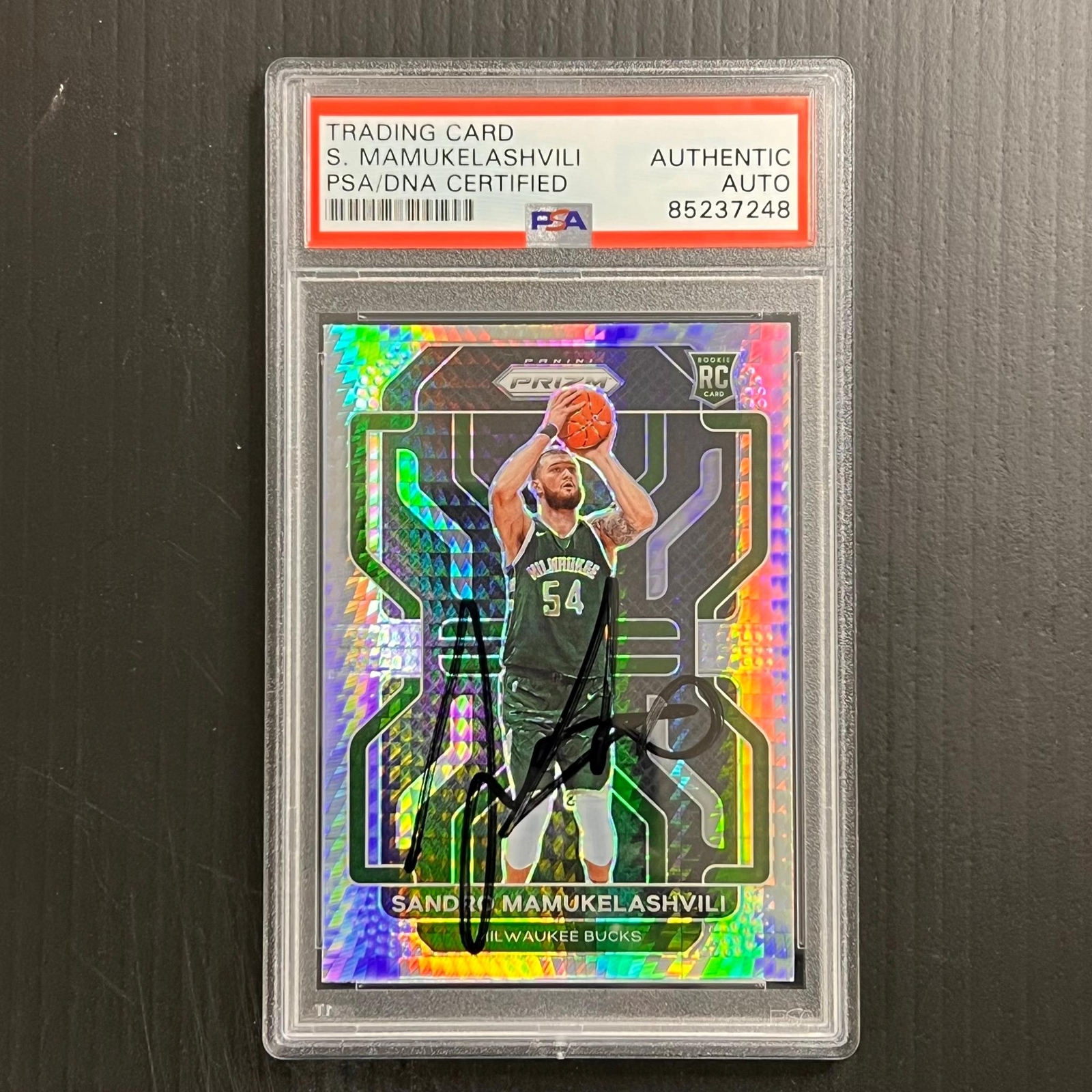 2021-2022 Panini Prizm #293 Sandro Mamukelashvili Signed Card AUTO PSA/DNA Slabb