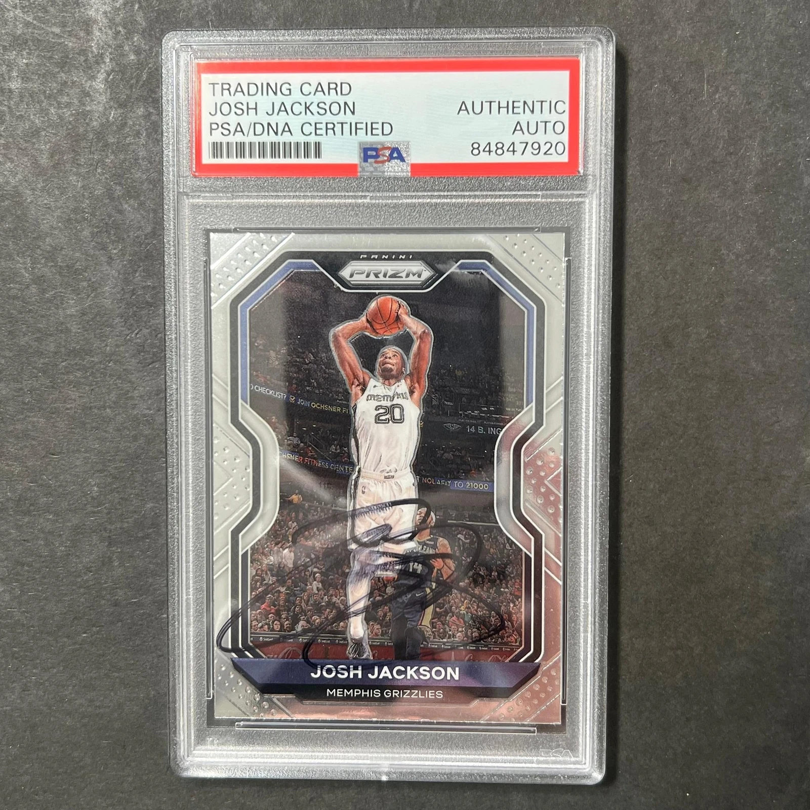 2020-21 Panini Prizm #106 Josh Jackson Signed Rookie Card AUTO PSA Slabbed Grizz