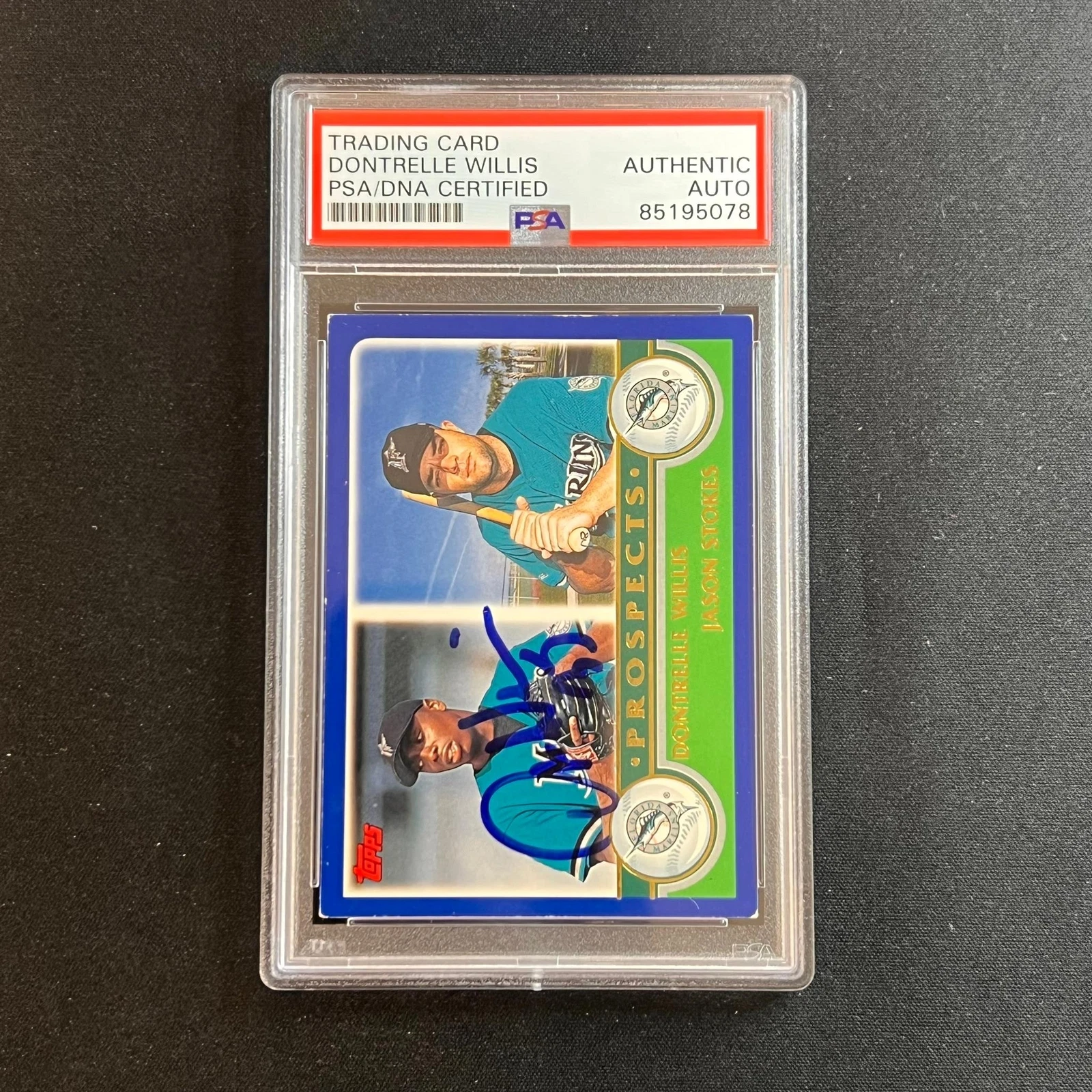 2003 Topps #677 Dontrelle Willis Card PSA Slabbed Auto Marlins