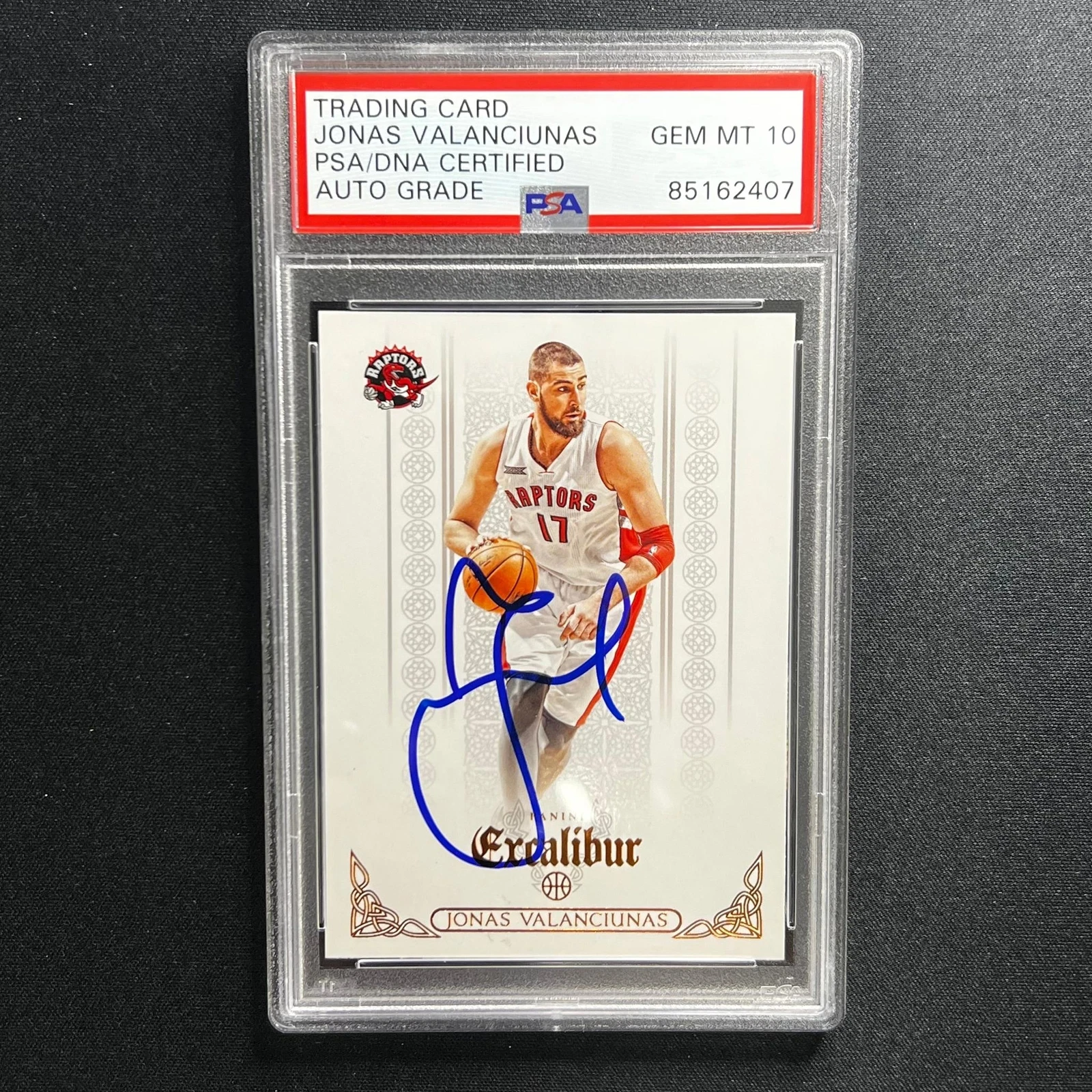 2014-15 Panini Excalibur #14 Jonas Valanciunas Signed Card AUTO 10 PSA Slabbed T