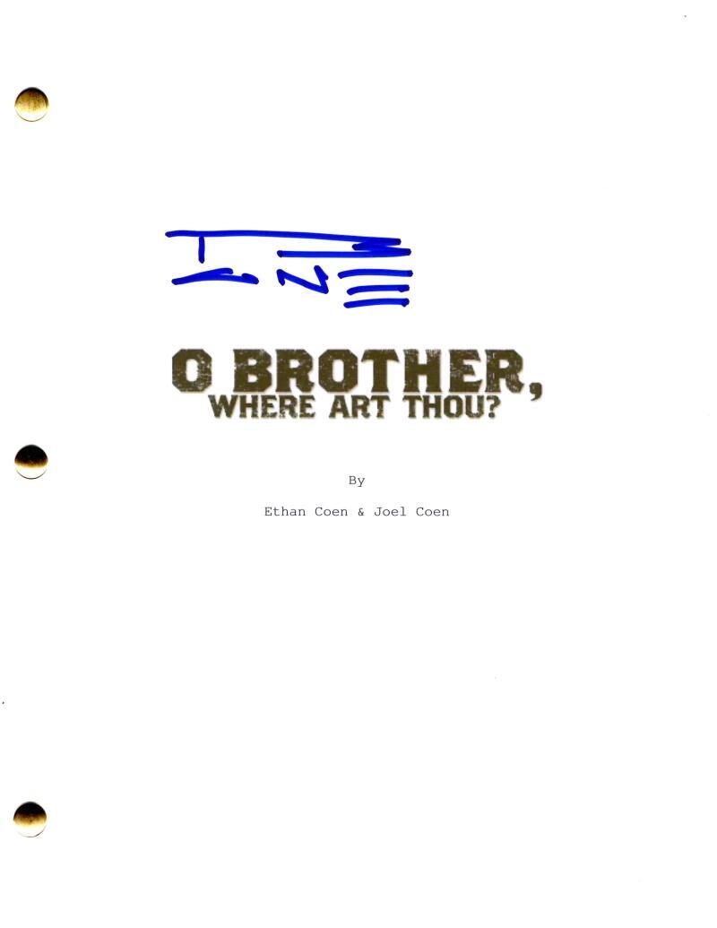T Bone Burnett Signed Autograph O Brother Where Art Thou? Full Script Screenplay