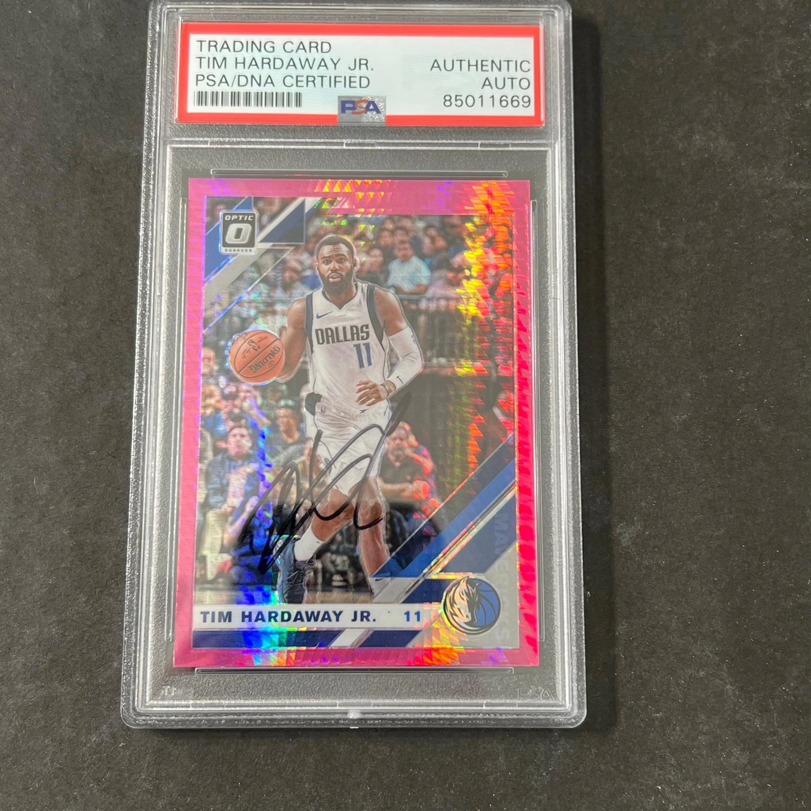 2019-20 Panini Donruss Optic #26 Tim Hardaway Jr. Signed Card AUTO PSA Slabbed M