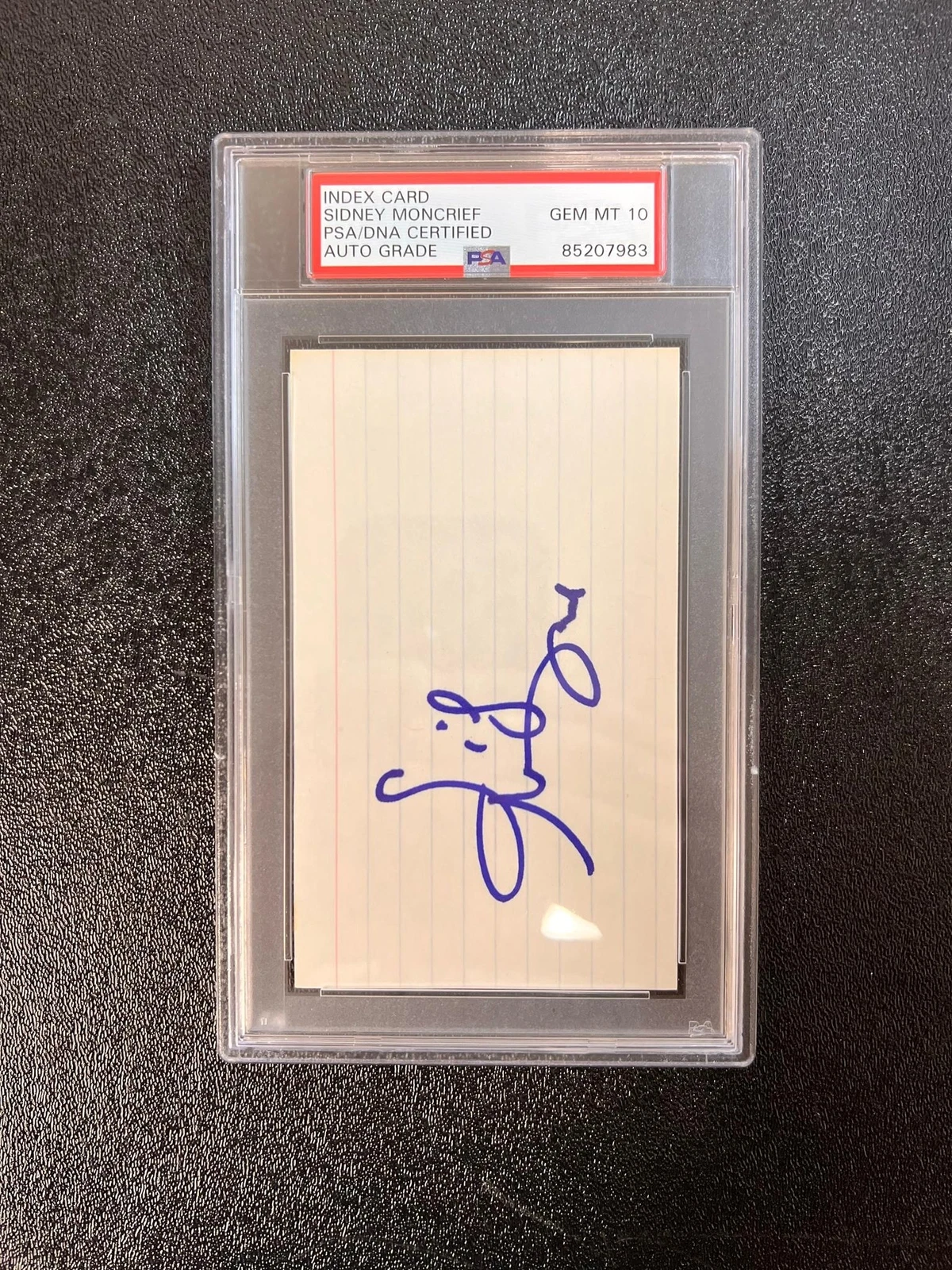 SIDNEY MONCRIEF SIGNED CUT AUTO 10 PSA SLABBED HAWKS COLLECTIBLE MEMORABILIA