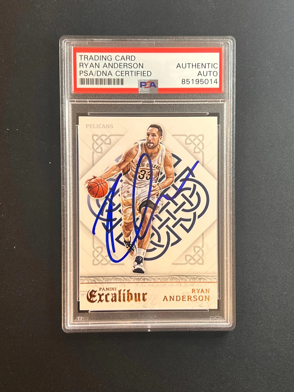 2015-16 Panini Excalibur #148 Ryan Anderson Signed Card AUTO PSA Slabbed Pelican