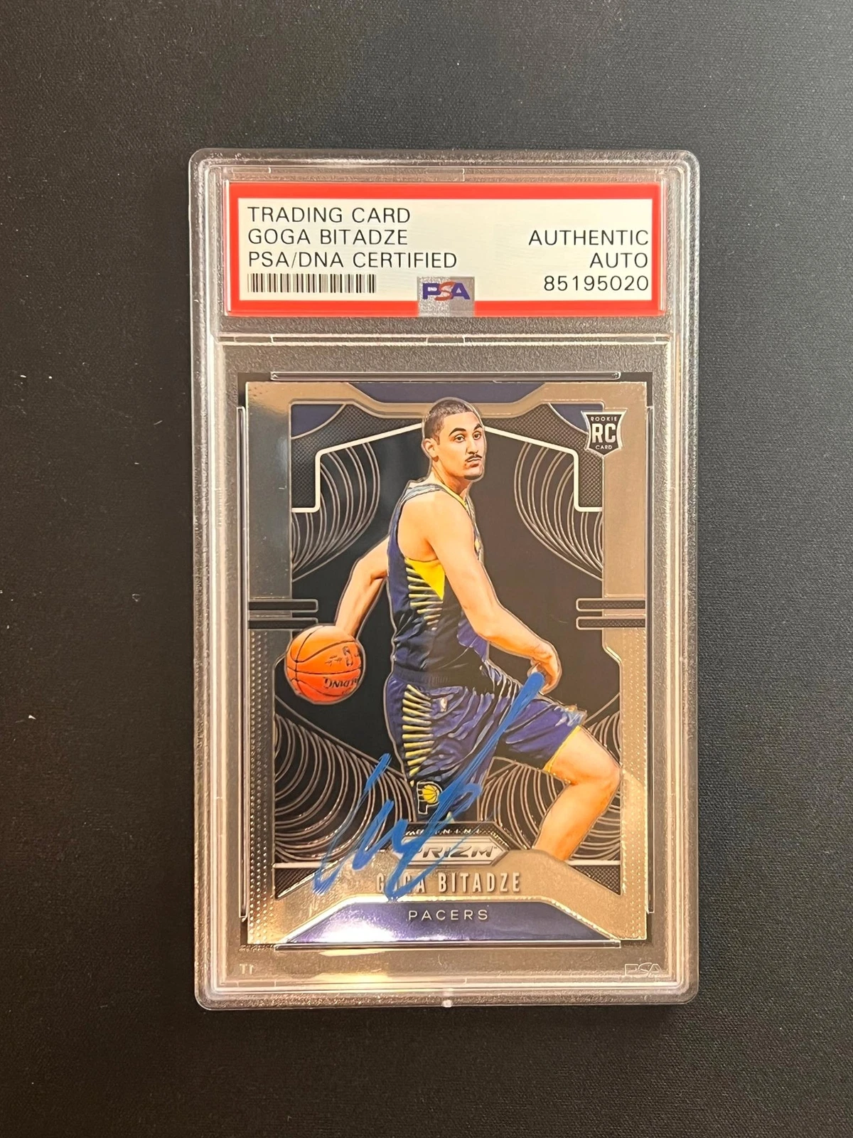 2019-20 Panini Prizm #264 Goga Bitadze Signed Card AUTO PSA Slabbed Pacers