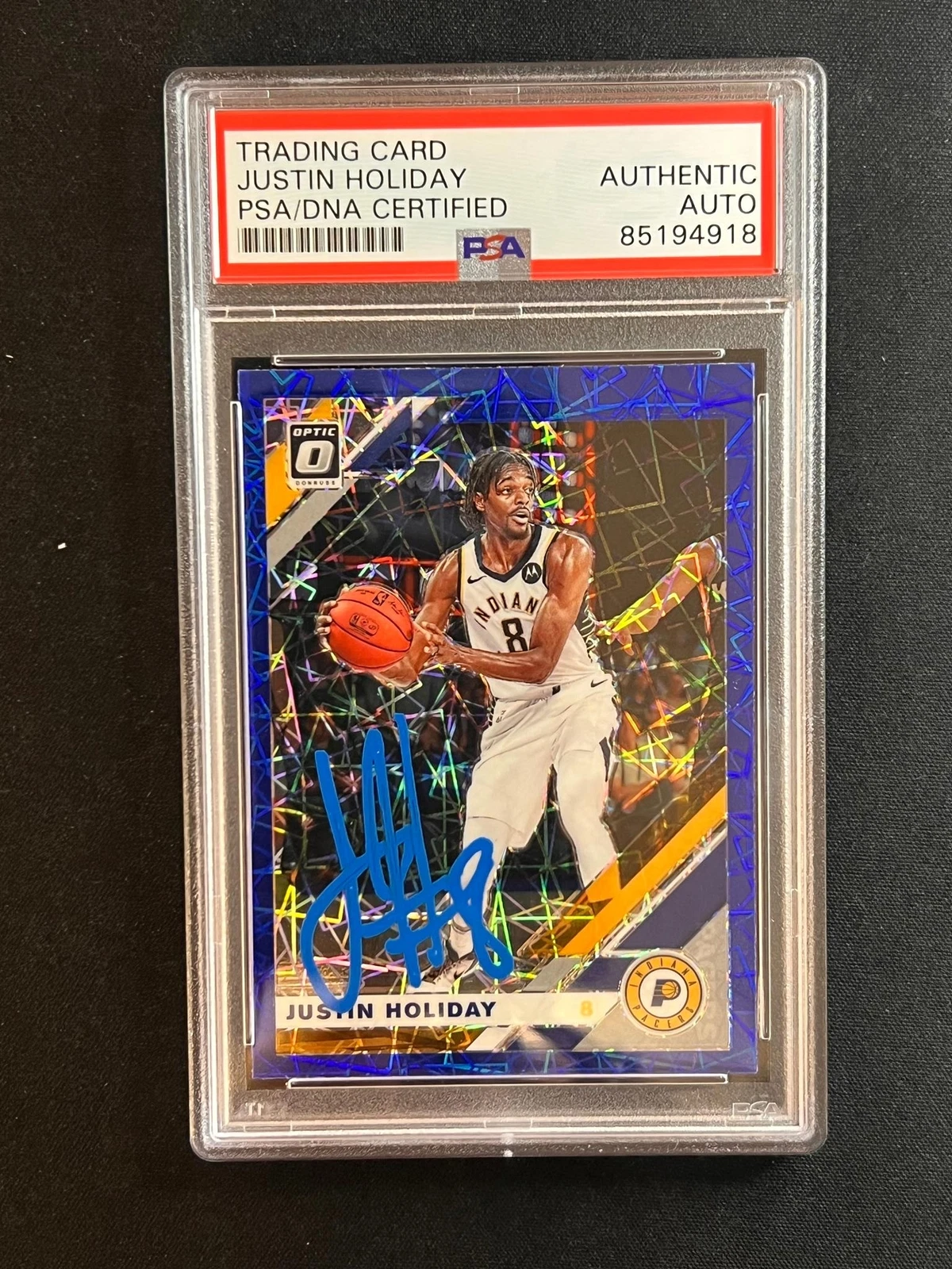 2019-20 Panini Donruss Optic #128 Justin Holiday Signed Card AUTO PSA Slabbed Bu