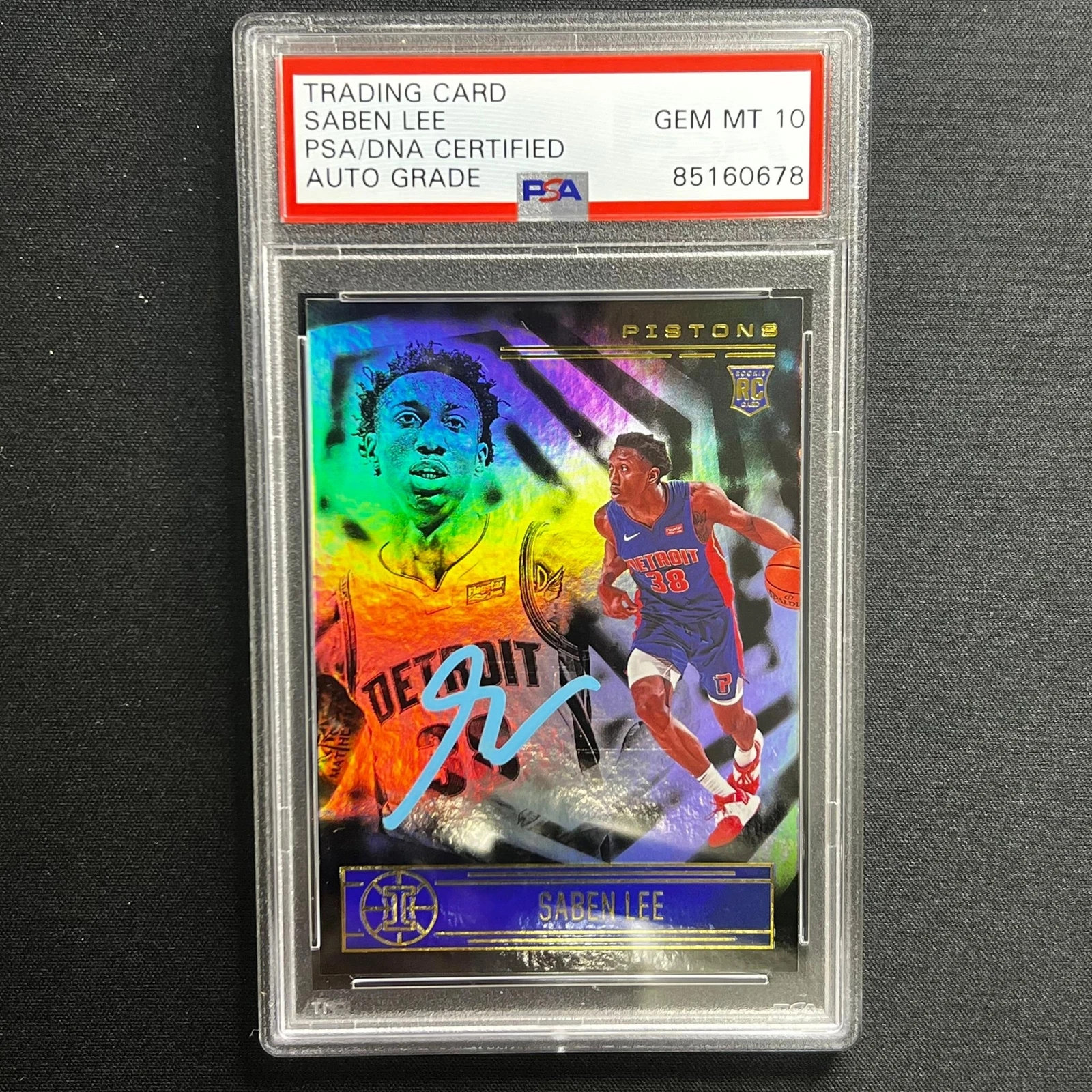 2020-21 Donruss Rated Rookie #165 Saben Lee Signed Card AUTO 10 PSA Slabbed Pist