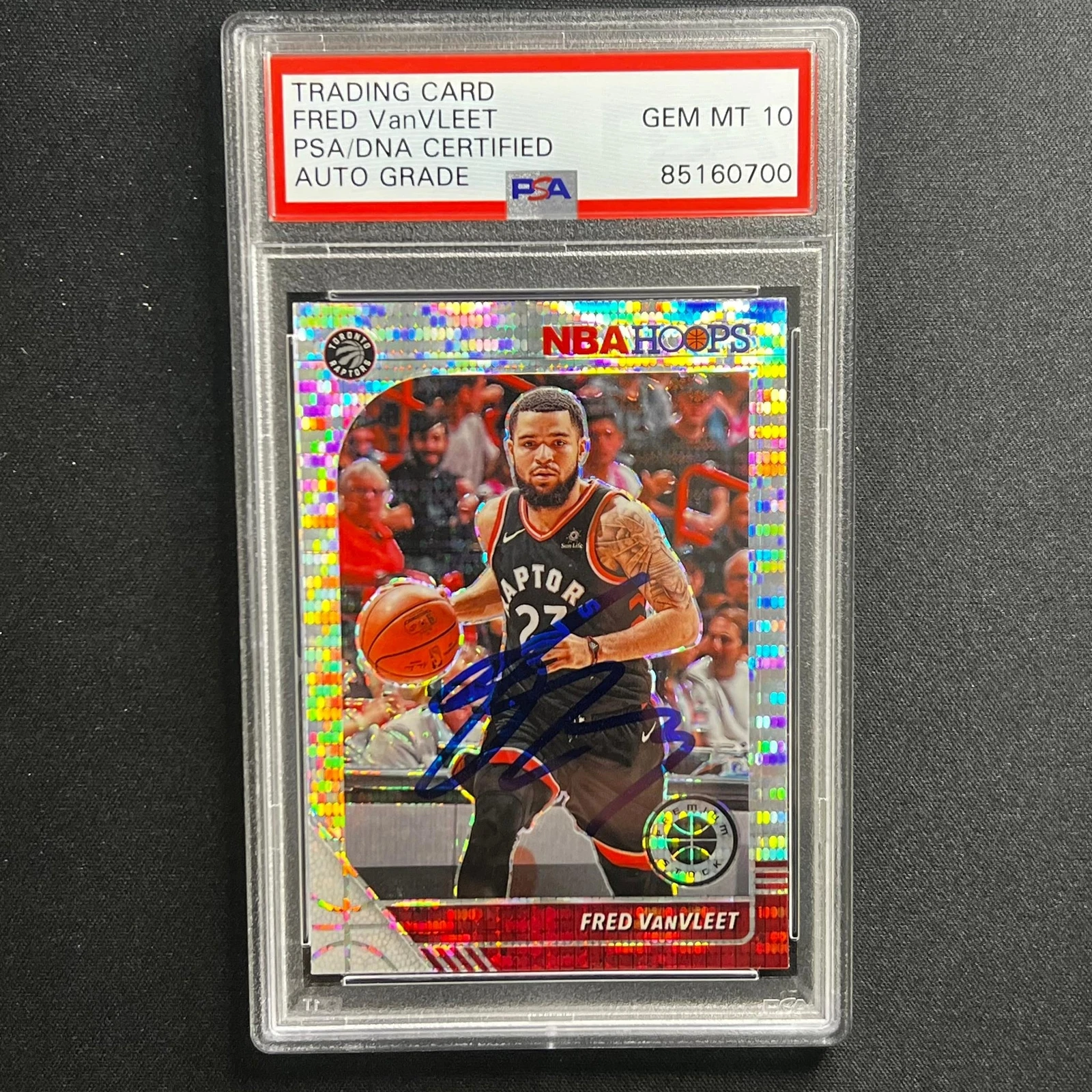 2019-20 Panini NBA Hoops #183 Fred VanVleet Signed Card Auto 10 PSA Slabbed Rapt
