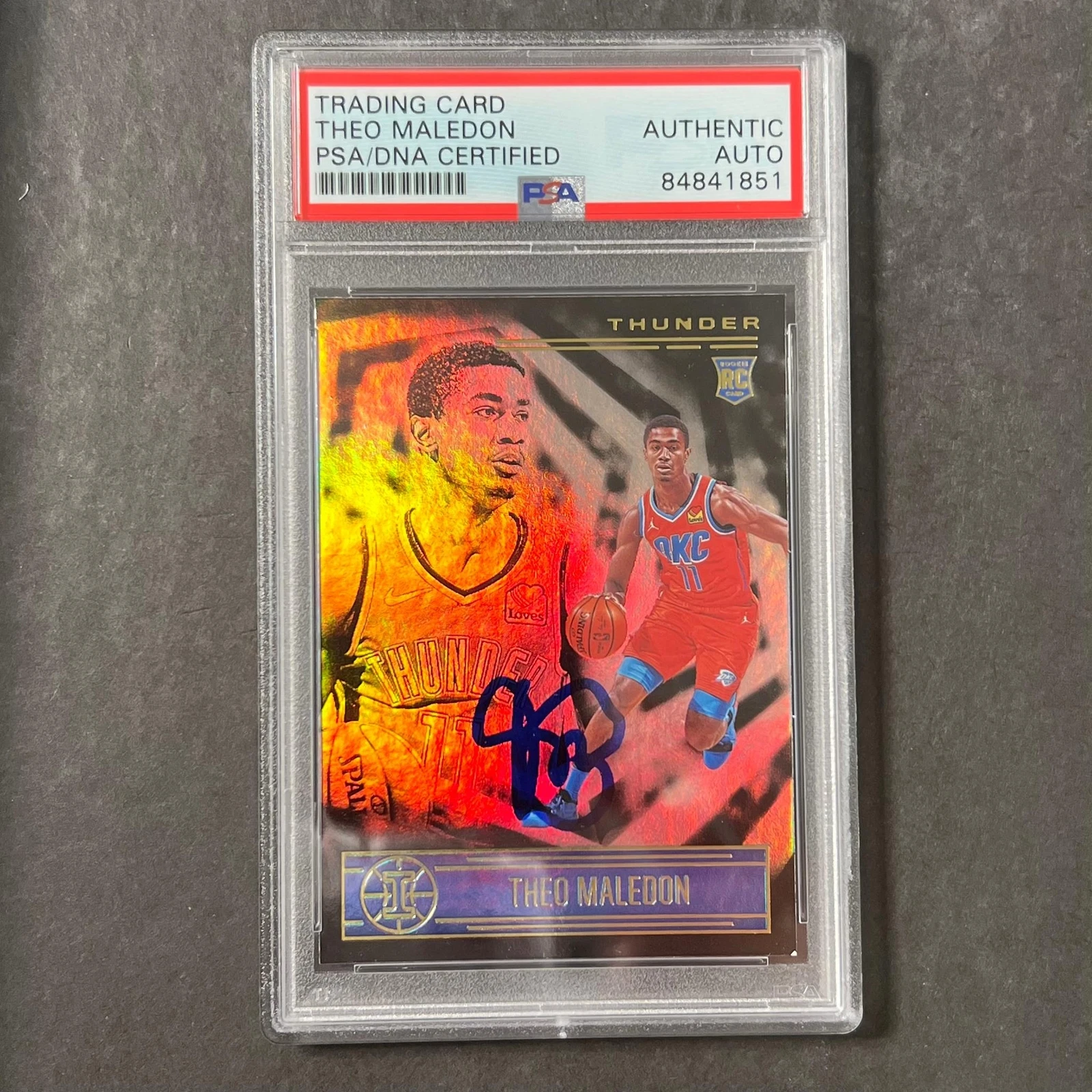 2020-21 Panini Illusions #163 Theo Maledon Signed Card AUTO PSA/DNA Slabbed RC T
