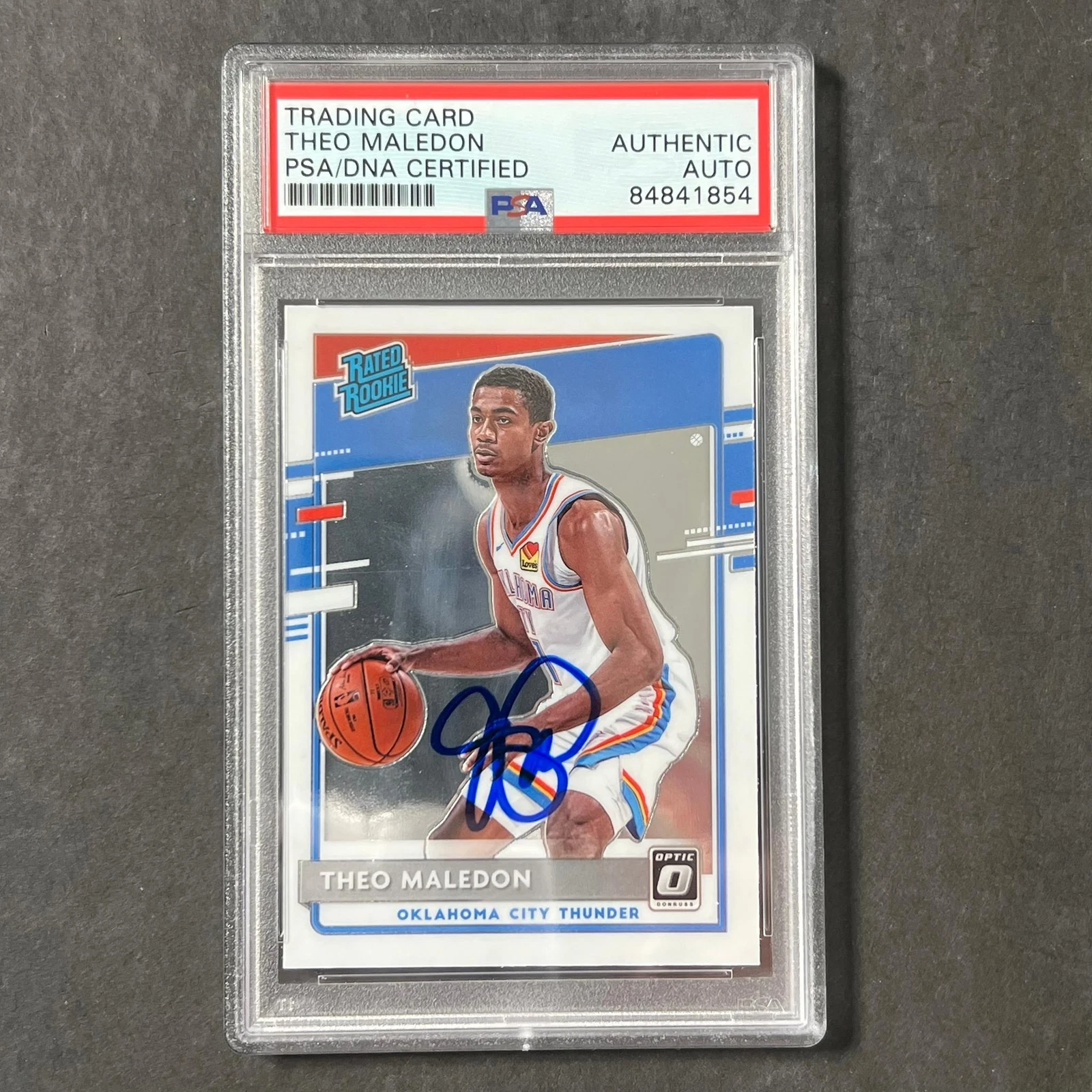 2020-21 Donruss Optic #184 Theo Maledon Signed Card AUTO PSA/DNA Slabbed Rated R