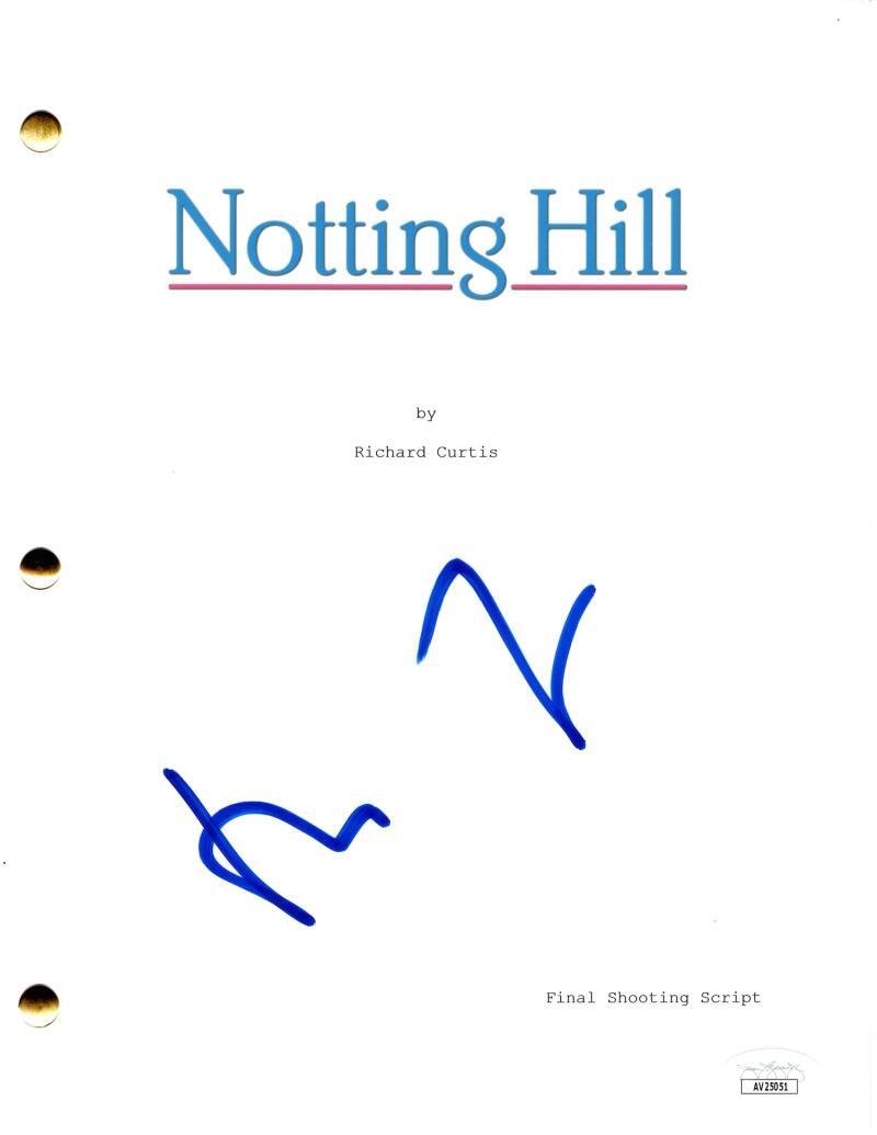 Hugh Grant Signed Autograph Notting Hill Movie Script w/ Julia Roberts JSA COA