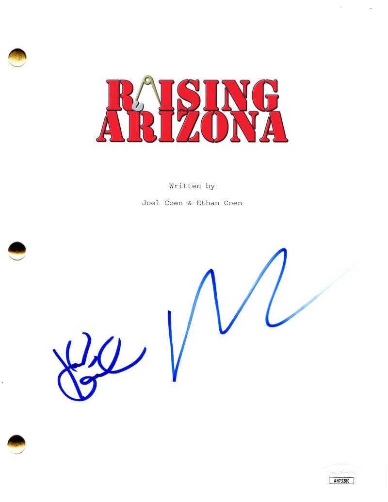 Nicolas Cage & John Goodman Signed Autograph Raising Arizona Movie Script w/ JSA