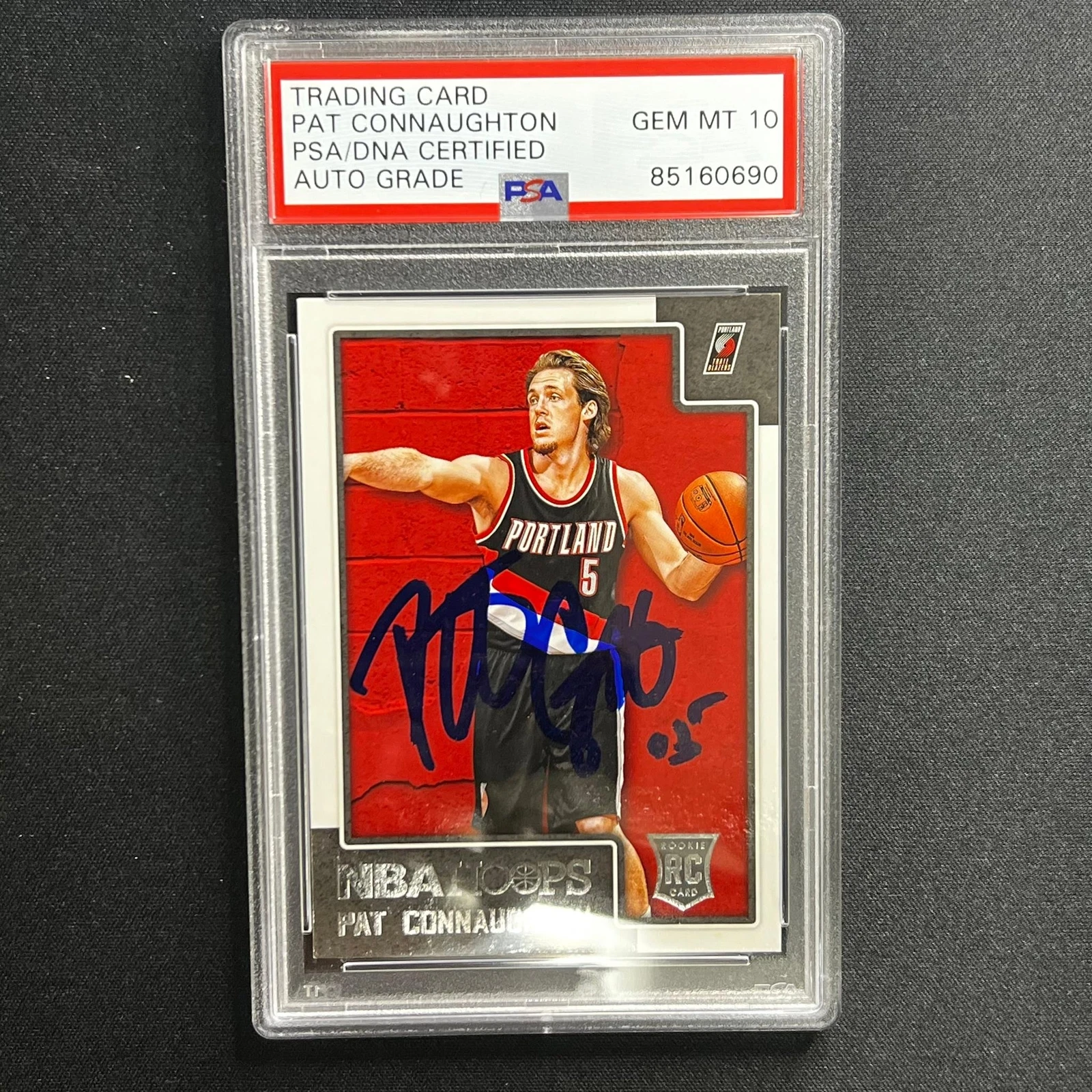 2015-16 NBA Hoops #273 Pat Connaughton Signed Rookie Card AUTO 10 PSA Slabbed RC